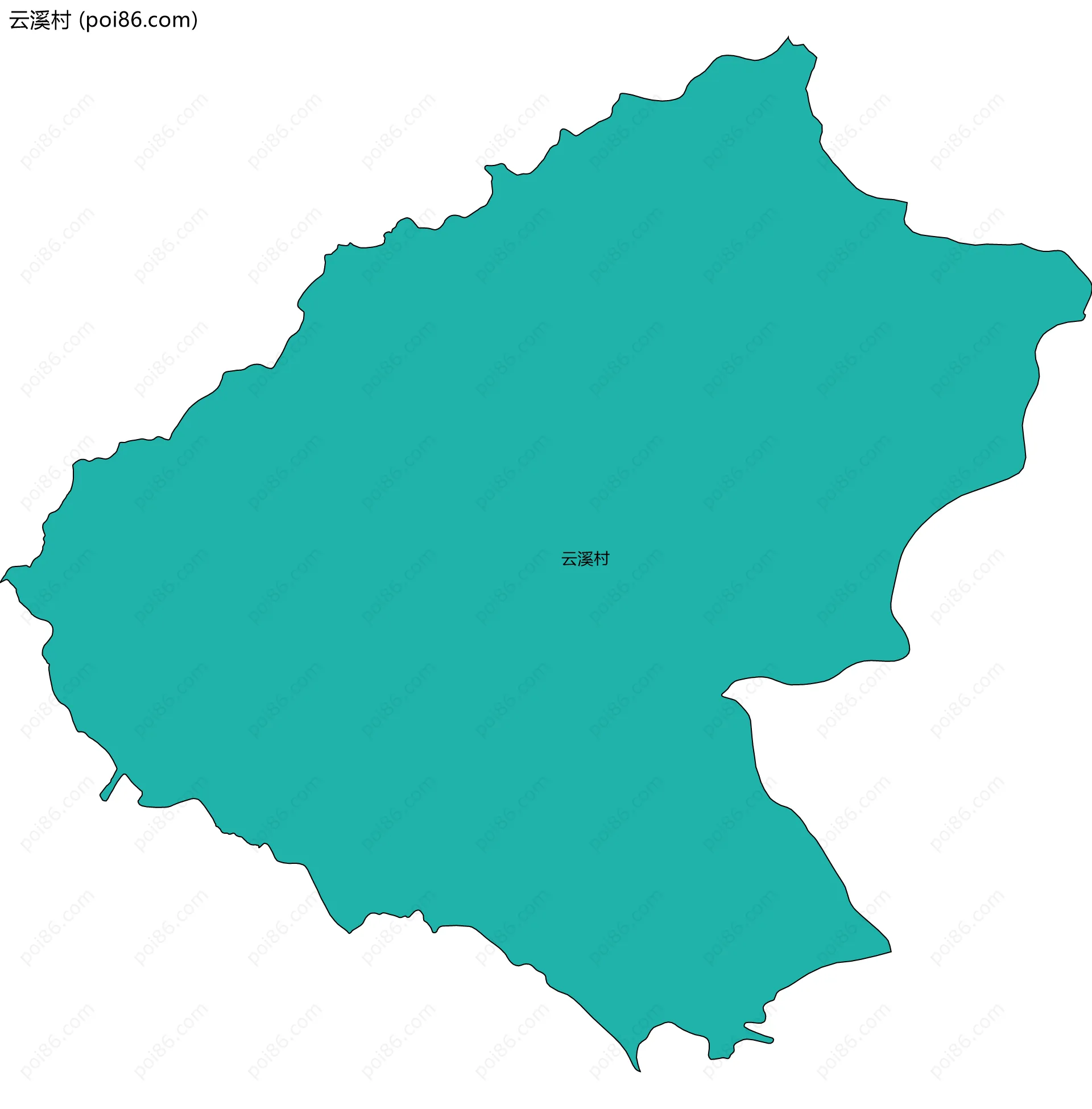 云溪村边界地图