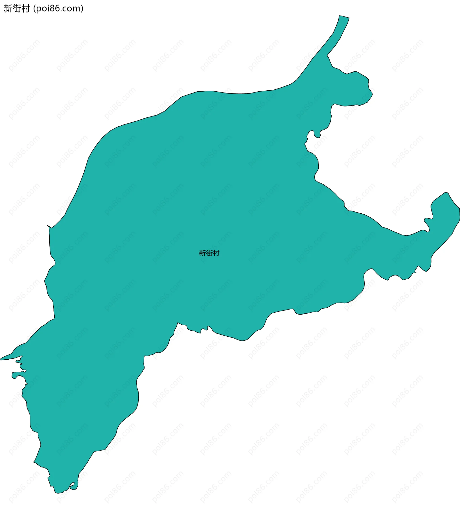 新街村边界地图