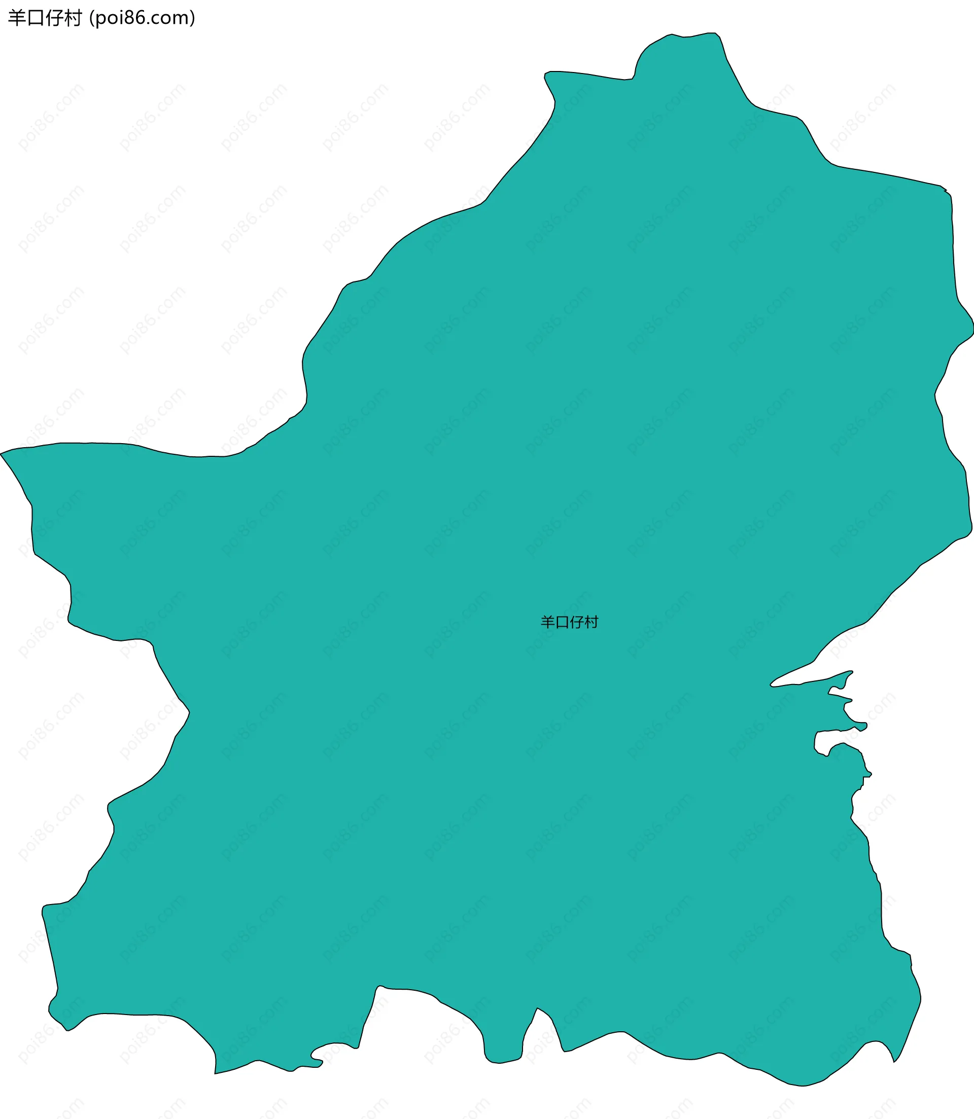 羊口仔村边界地图