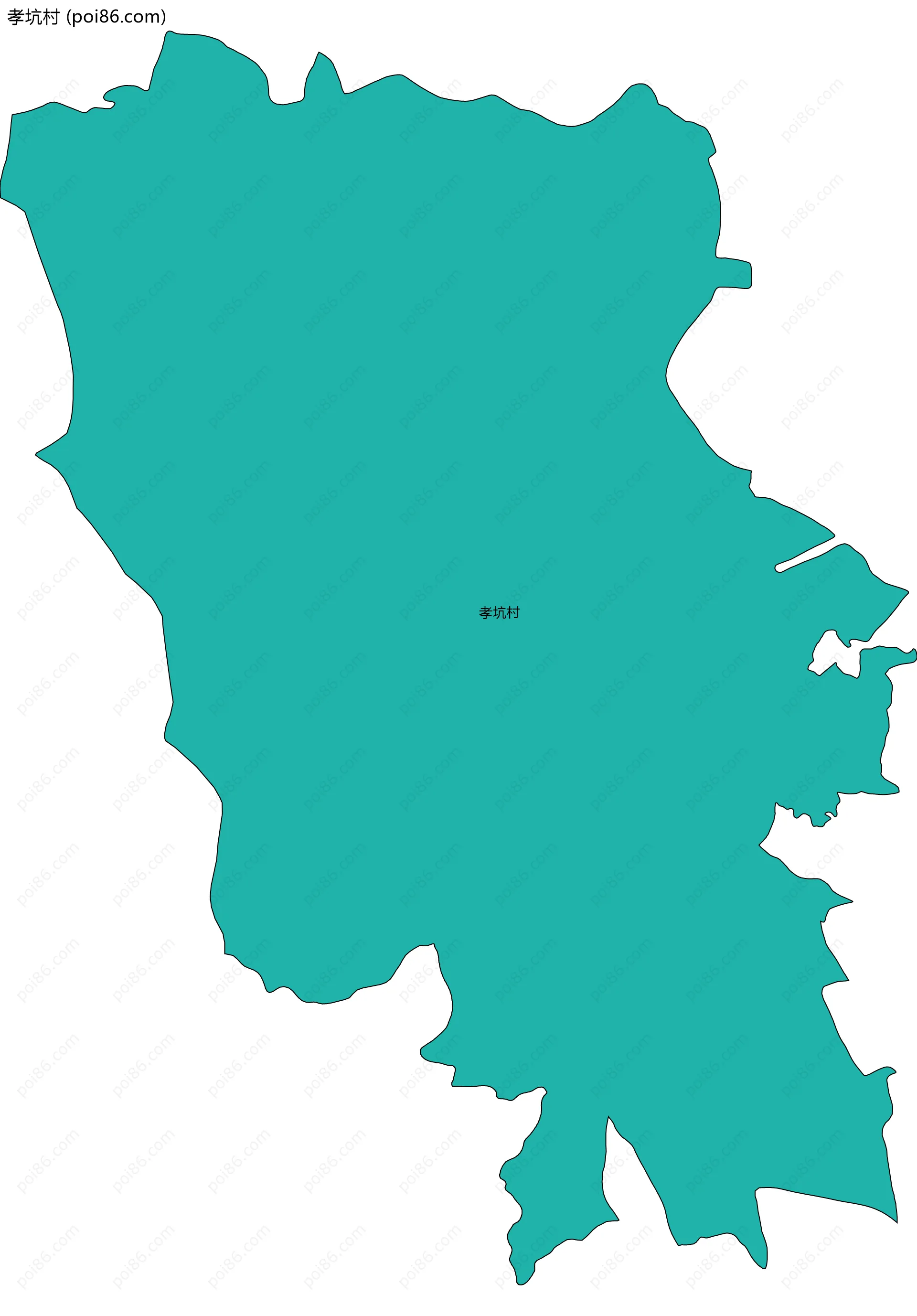 孝坑村边界地图