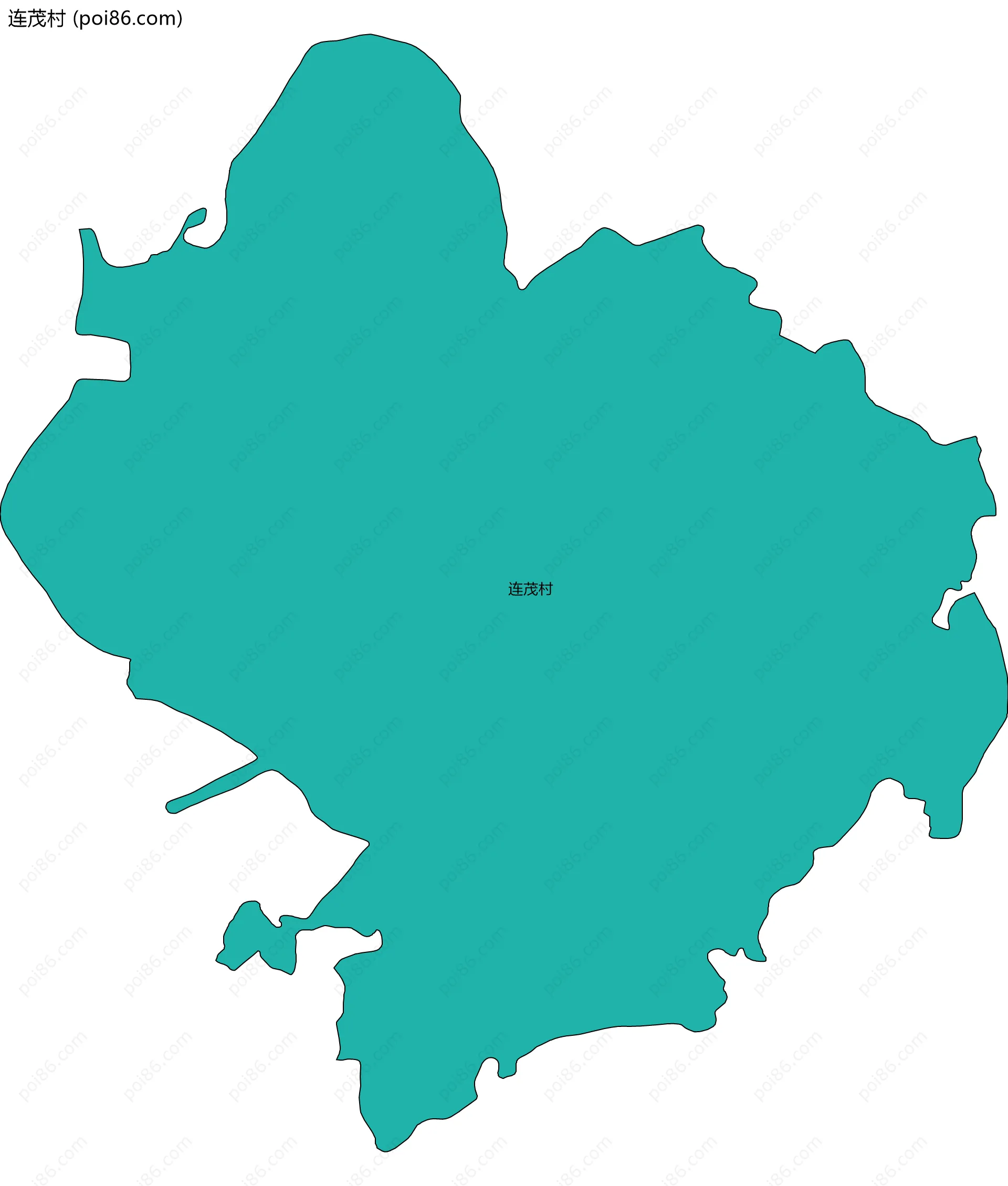 连茂村边界地图