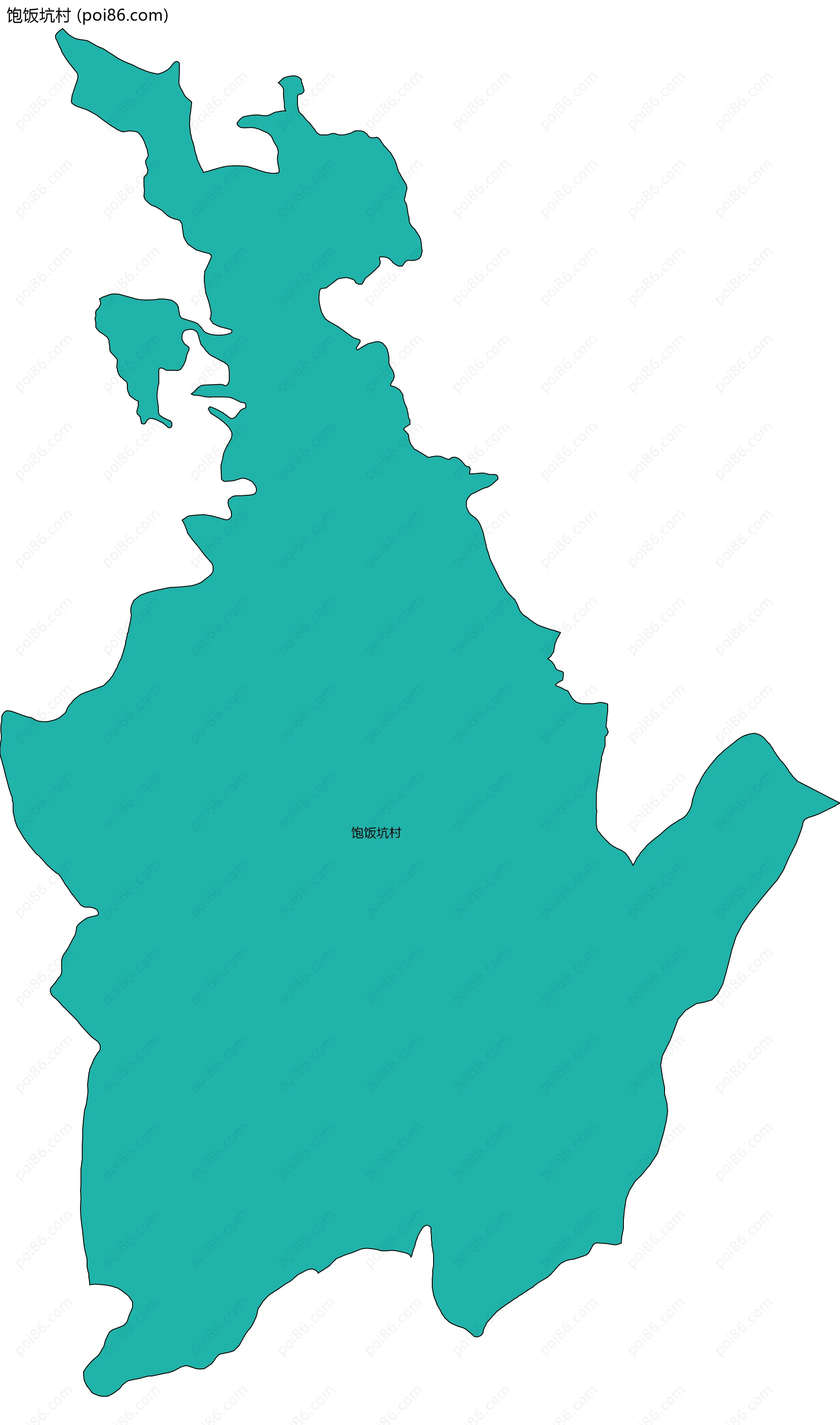 饱饭坑村边界地图