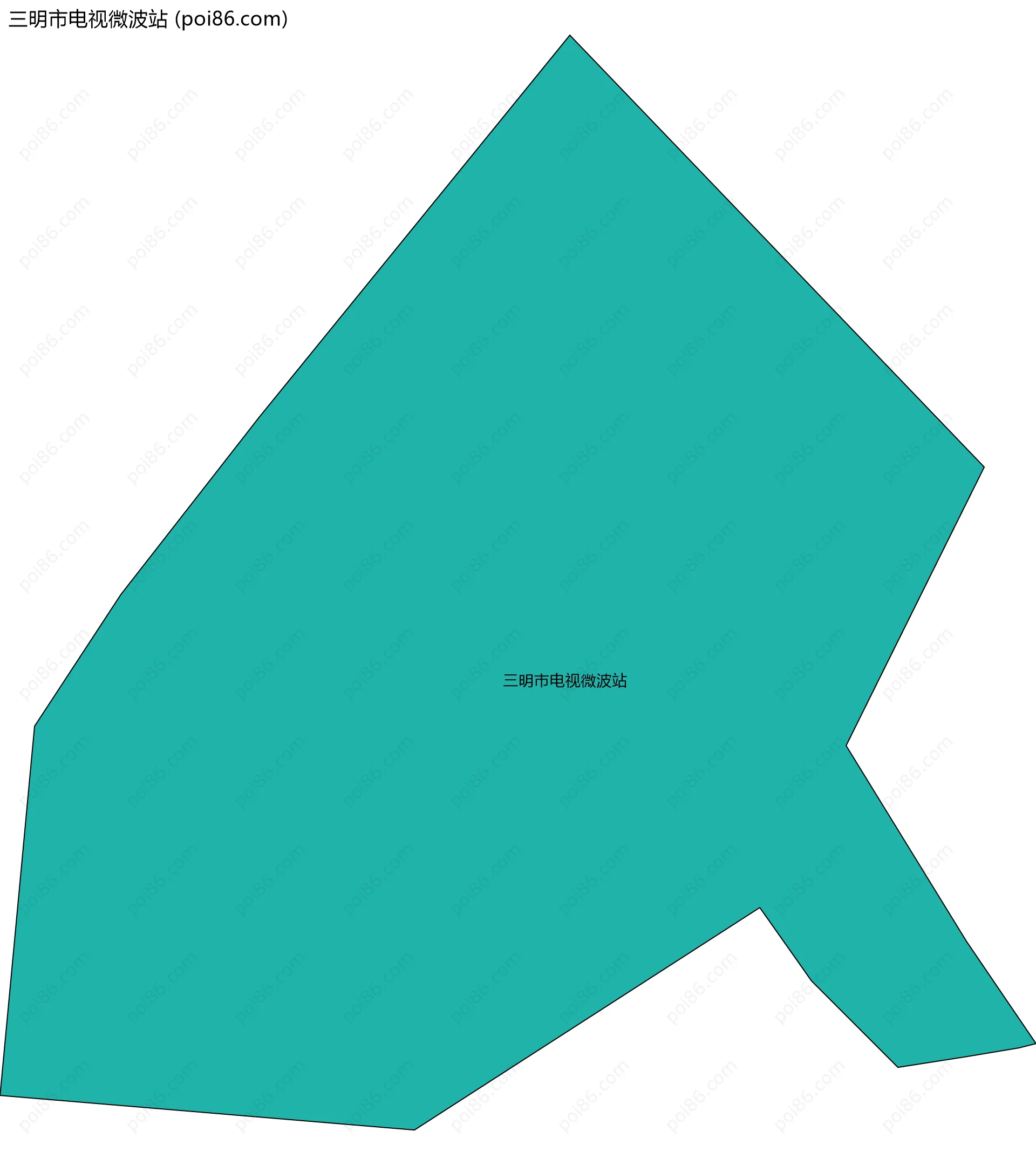 三明市电视微波站边界地图