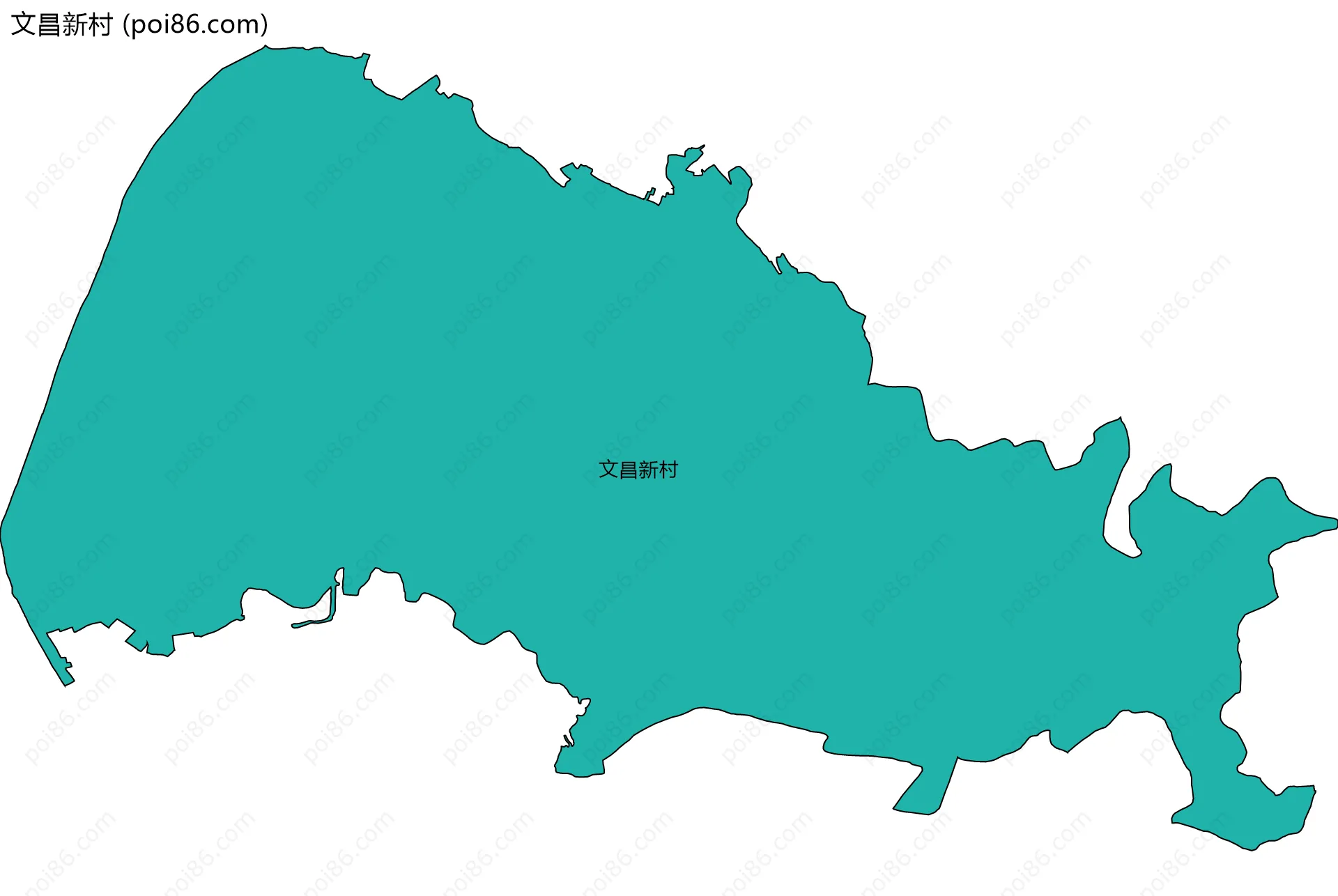 文昌新村边界地图