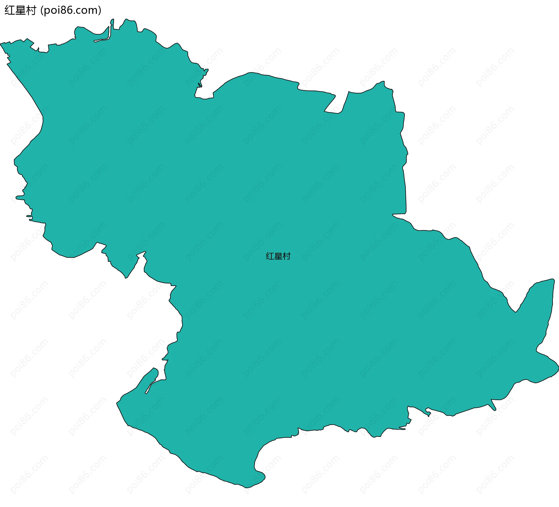红星村边界地图