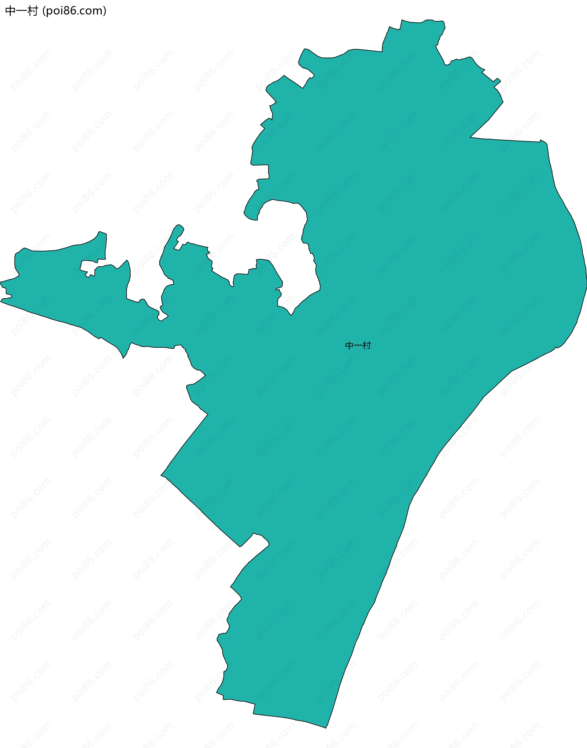 中一村边界地图