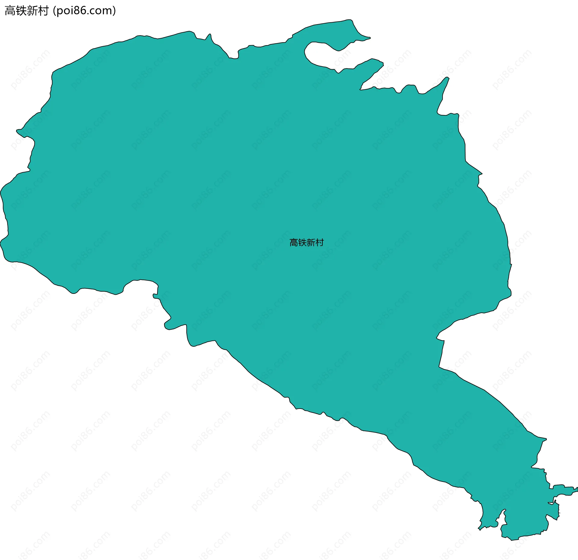 高铁新村边界地图