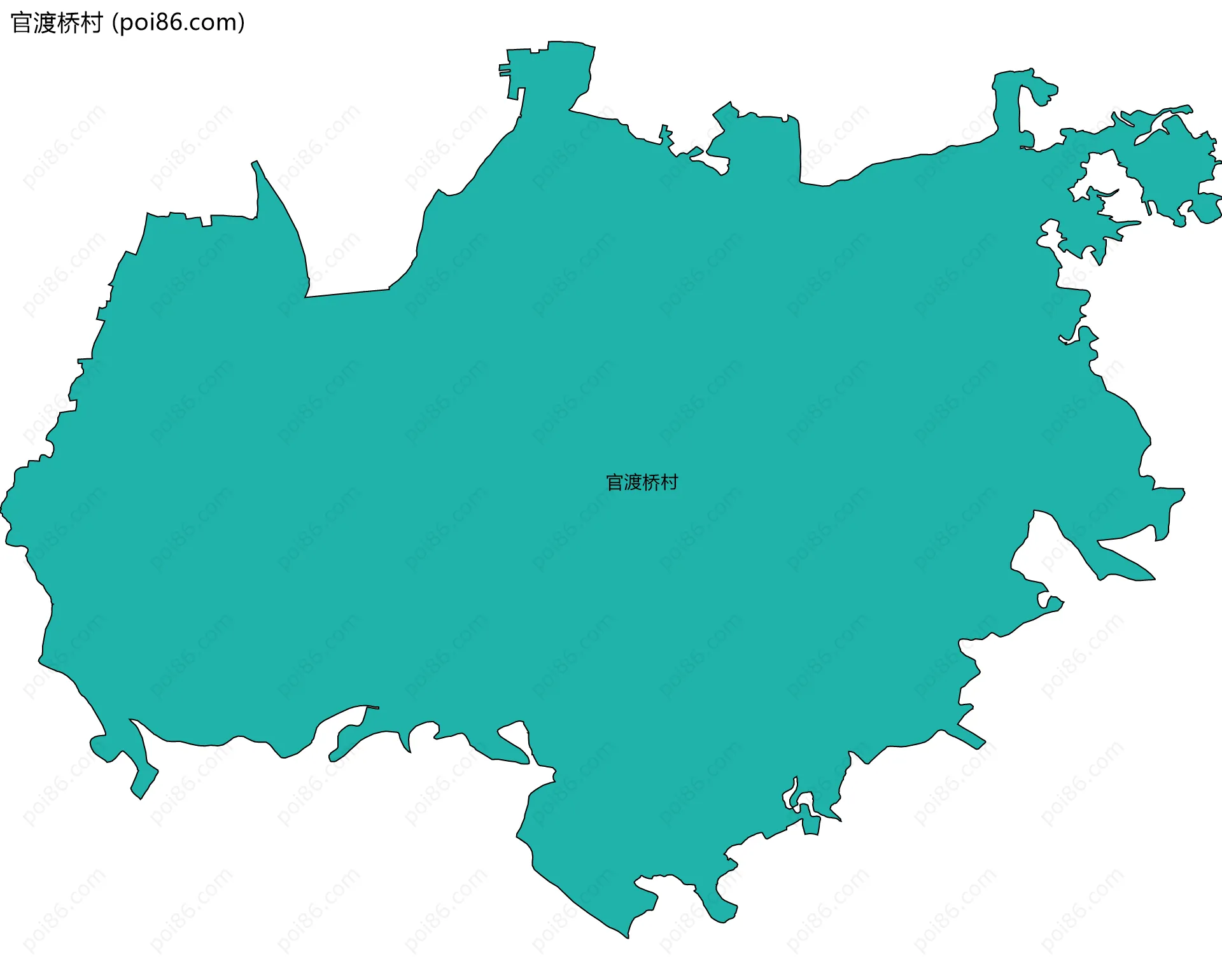 官渡桥村边界地图