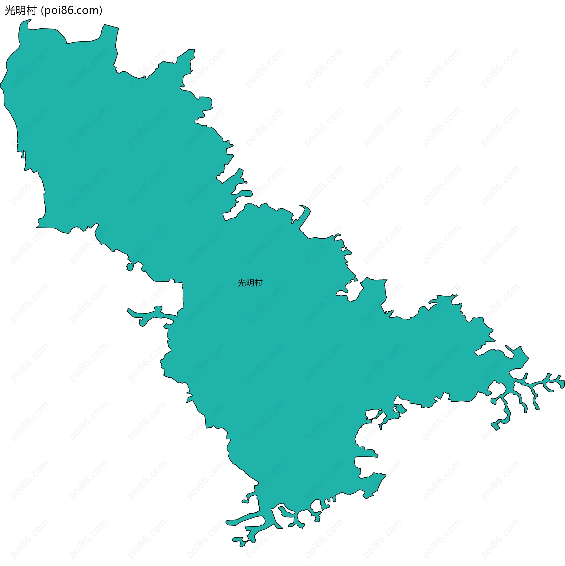 光明村边界地图