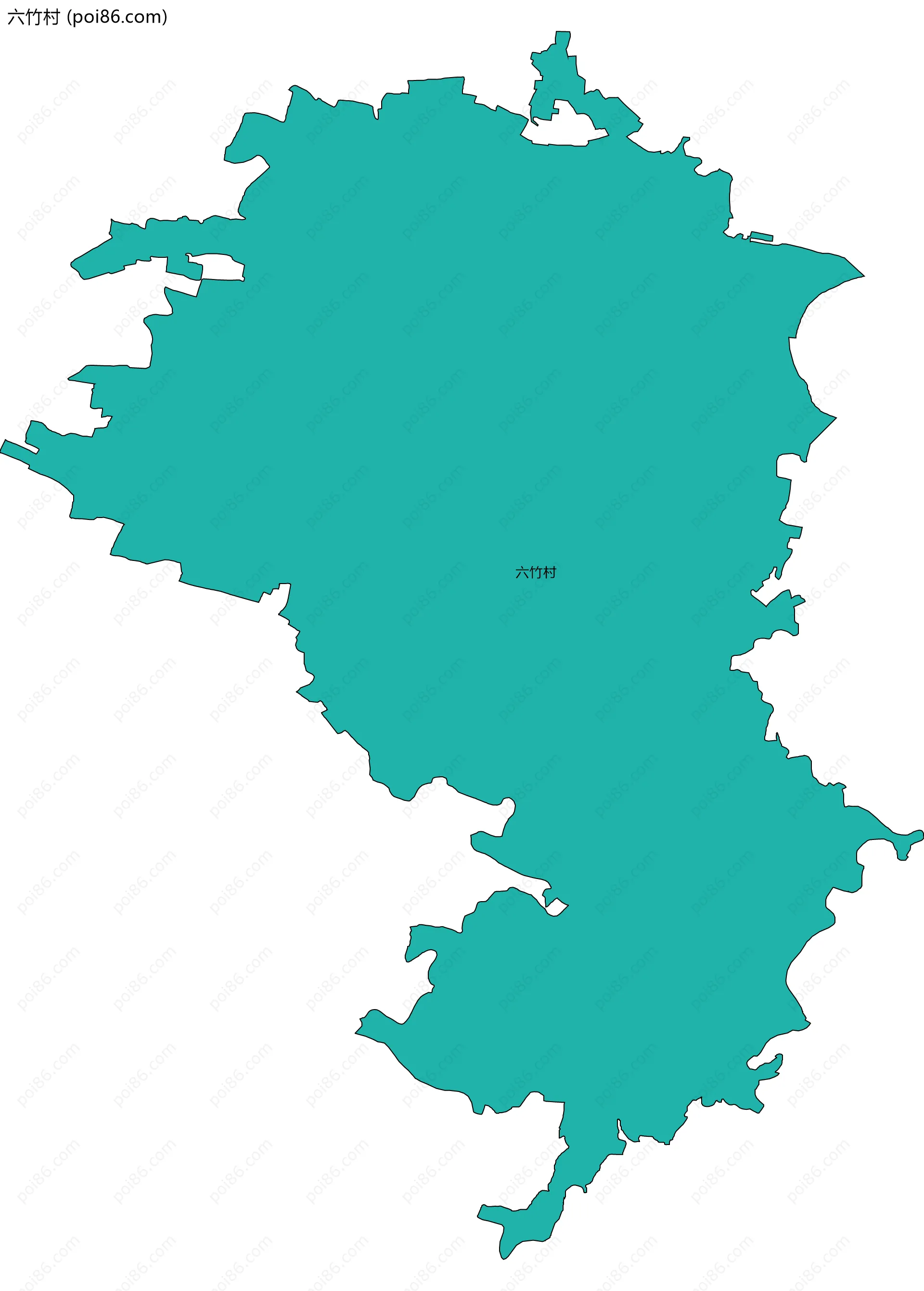 六竹村边界地图