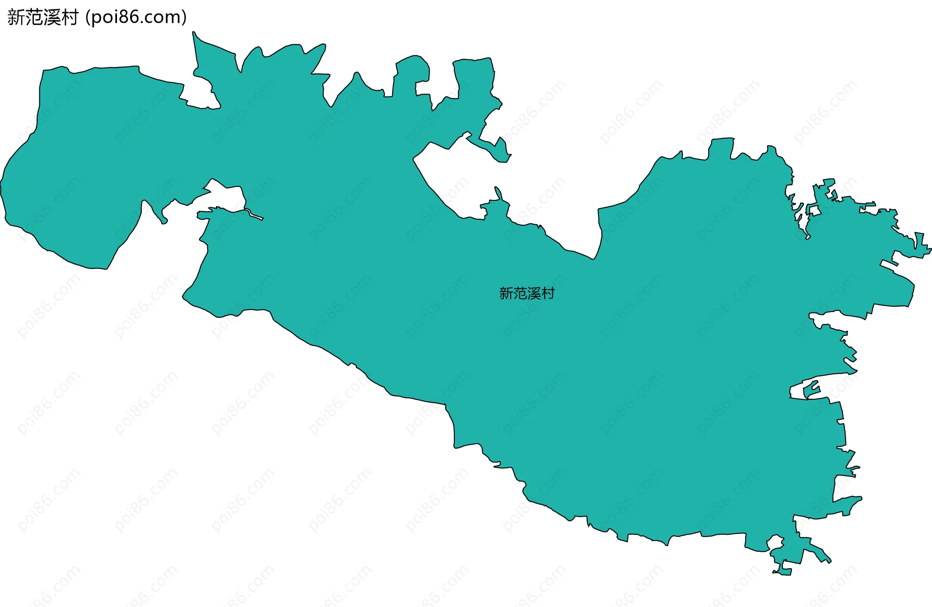 新范溪村边界地图