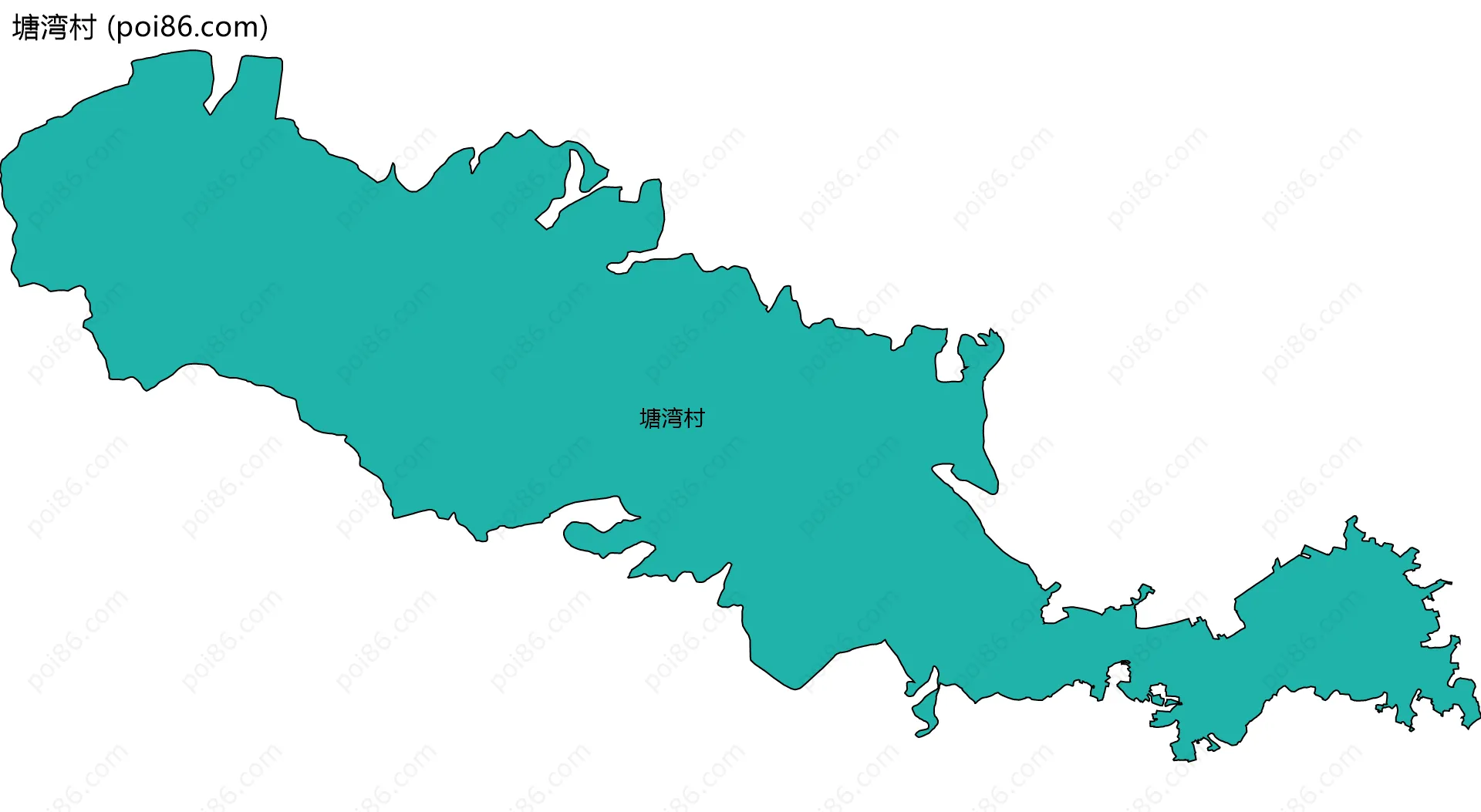 塘湾村边界地图