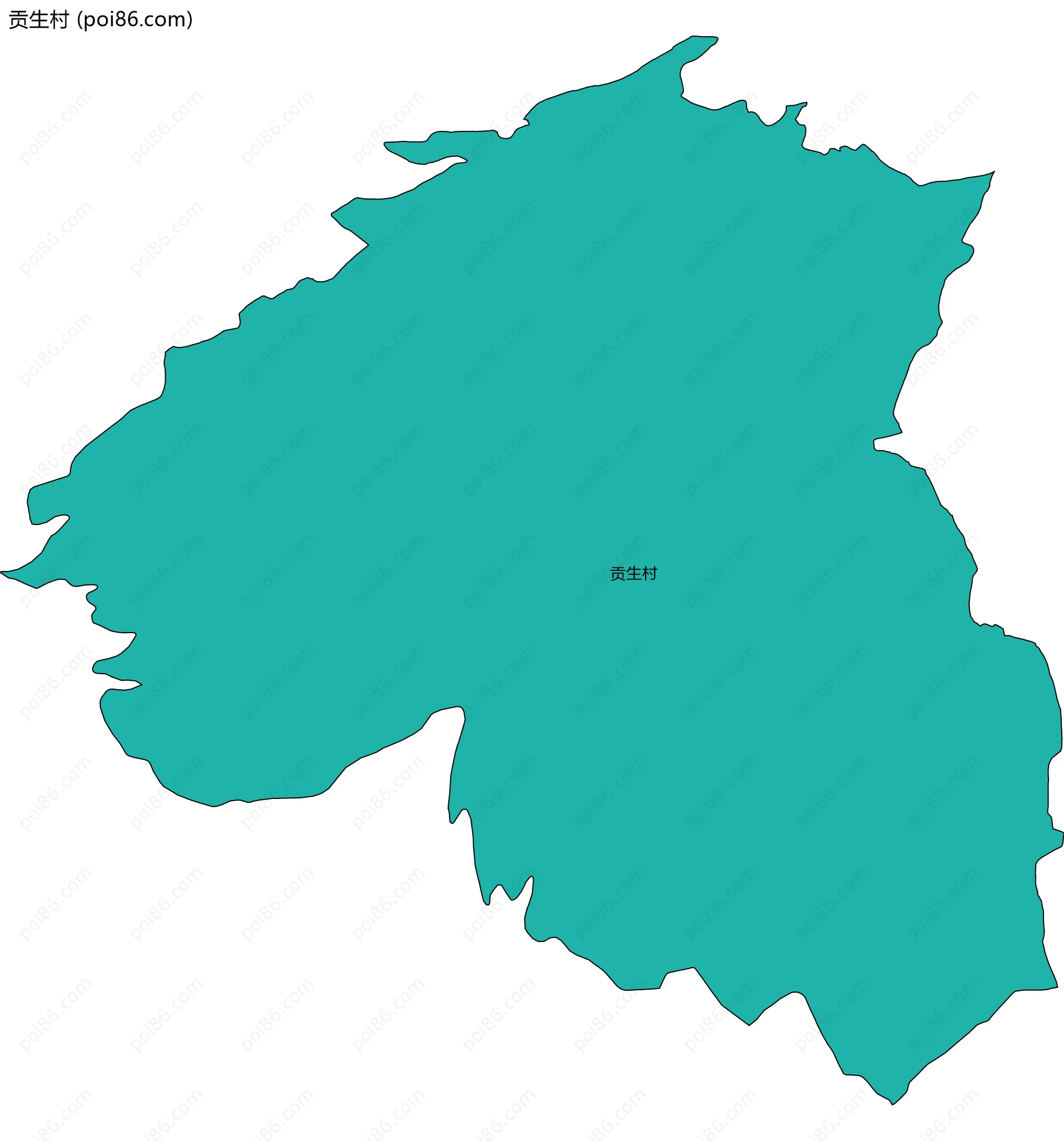 贡生村边界地图
