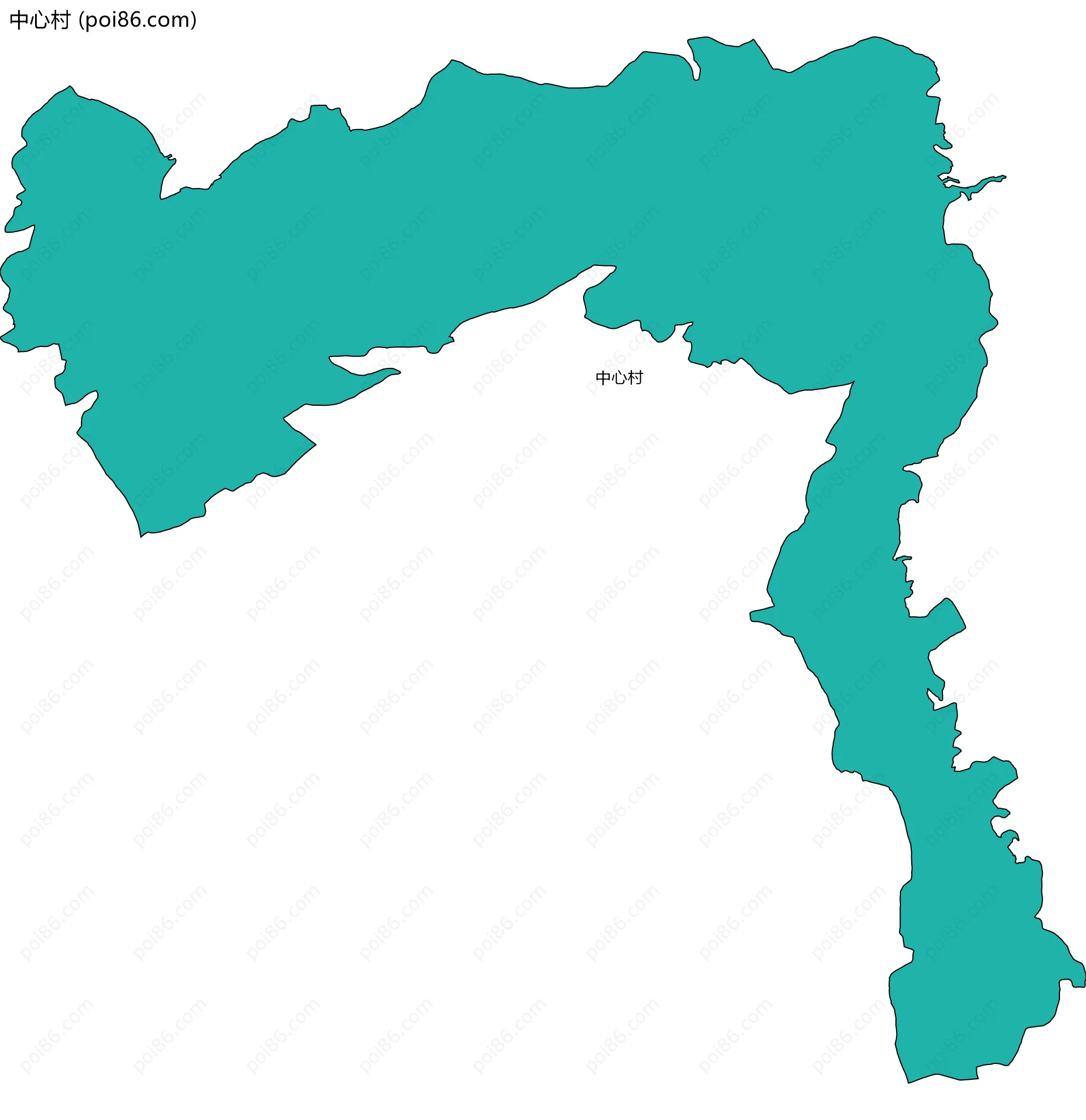 中心村边界地图