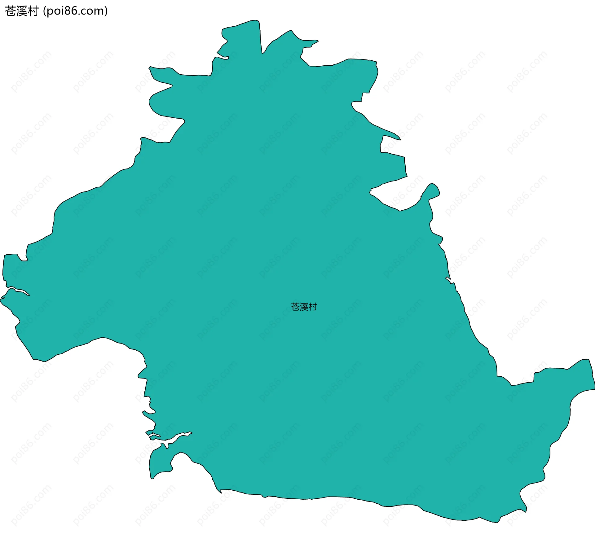 苍溪村边界地图