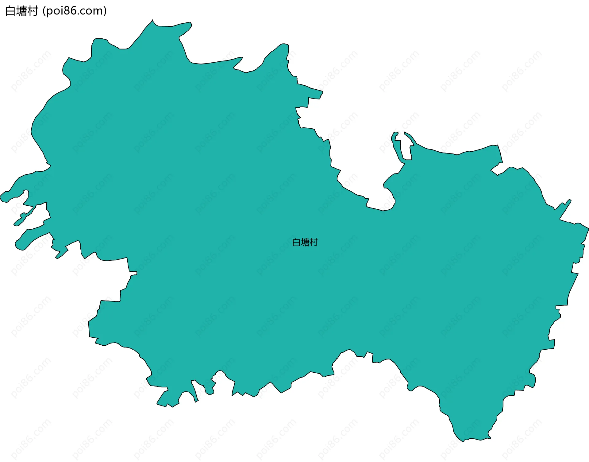 白塘村边界地图