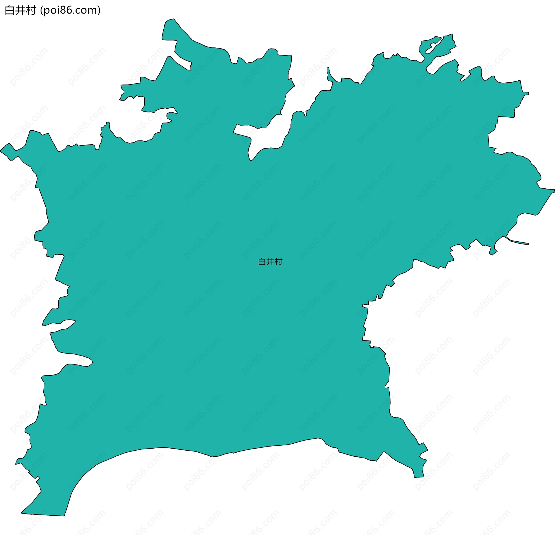 白井村边界地图