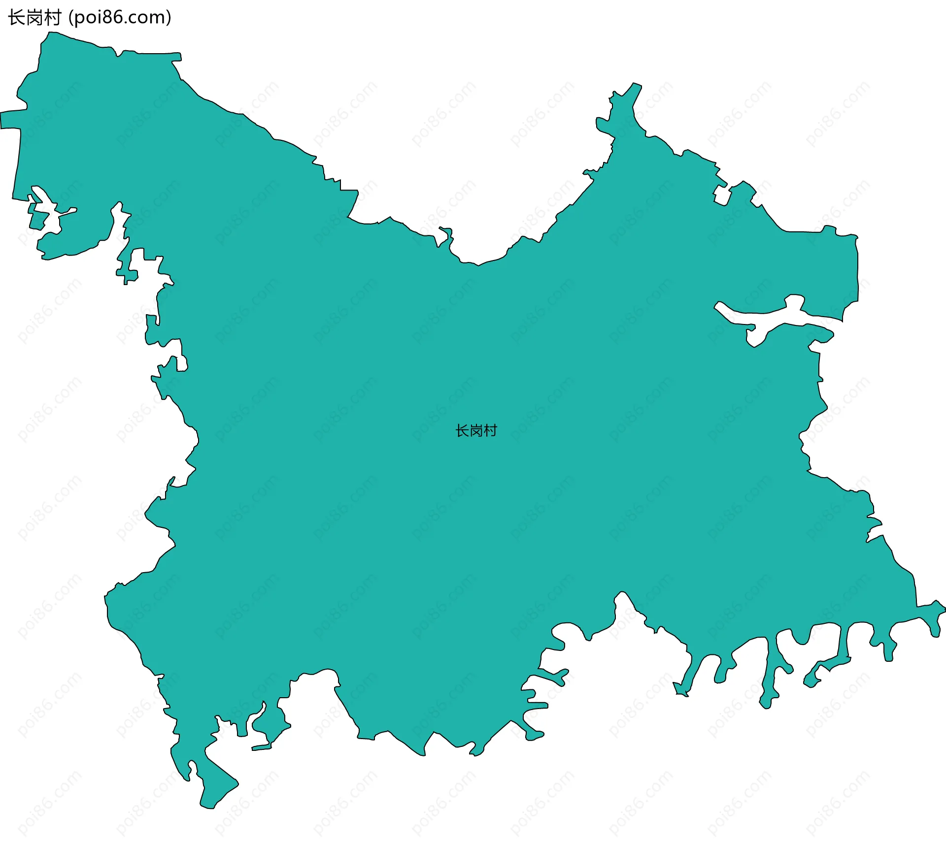 长岗村边界地图