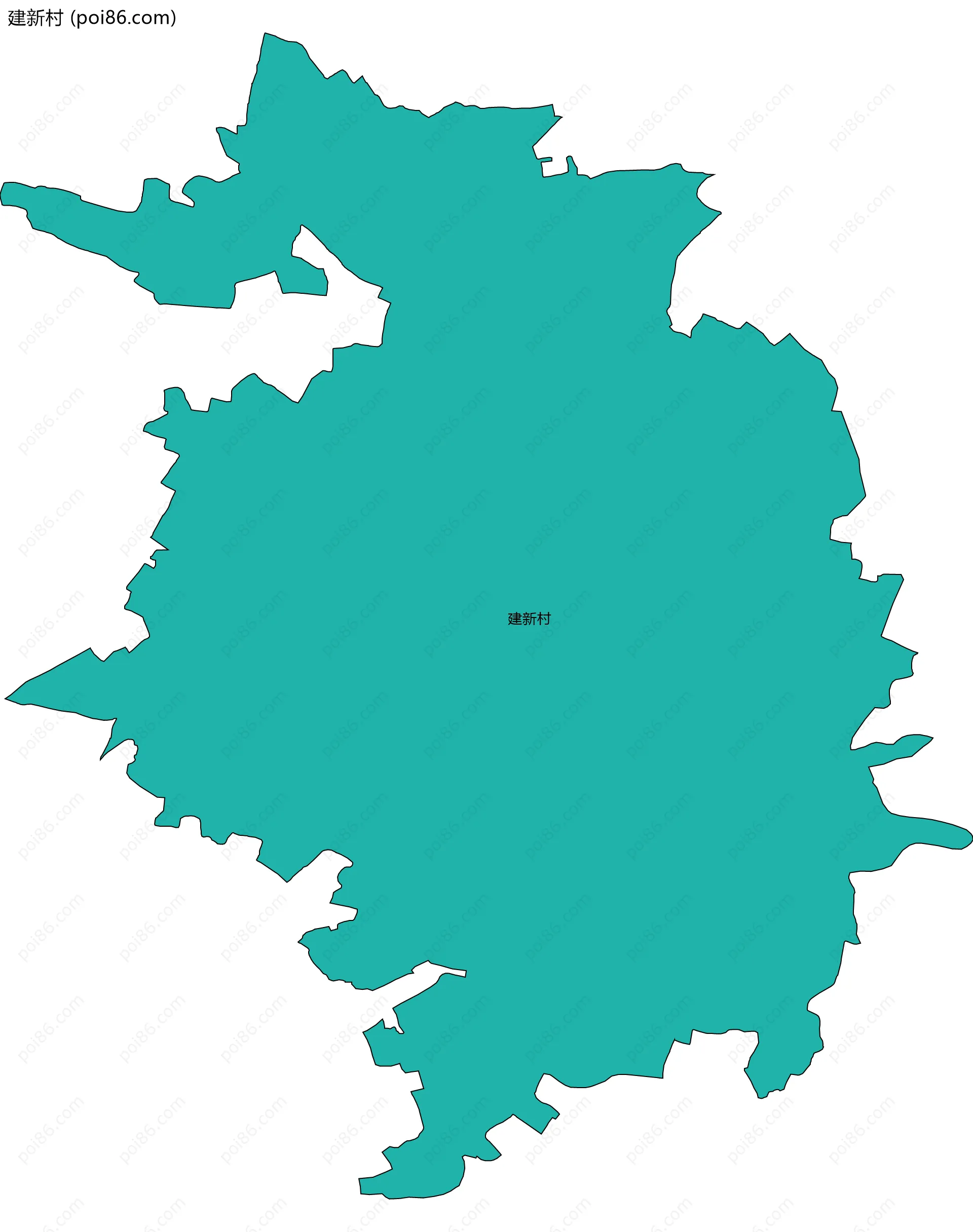 建新村边界地图