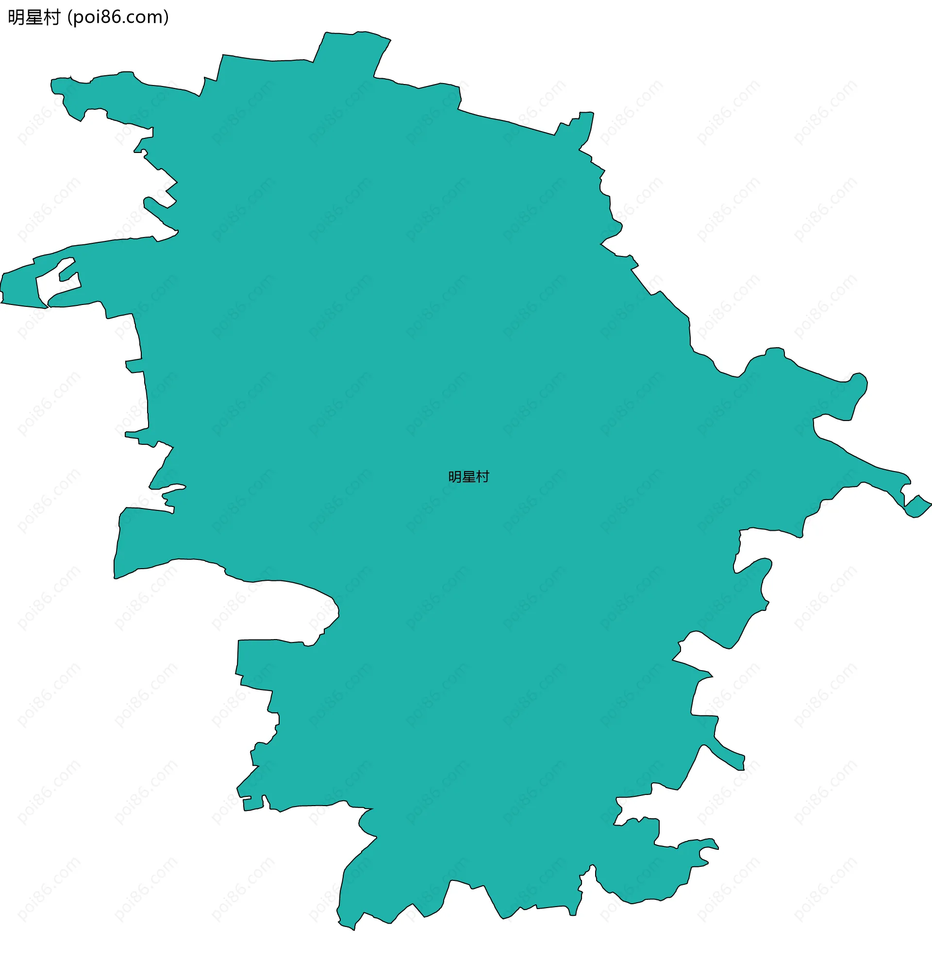 明星村边界地图