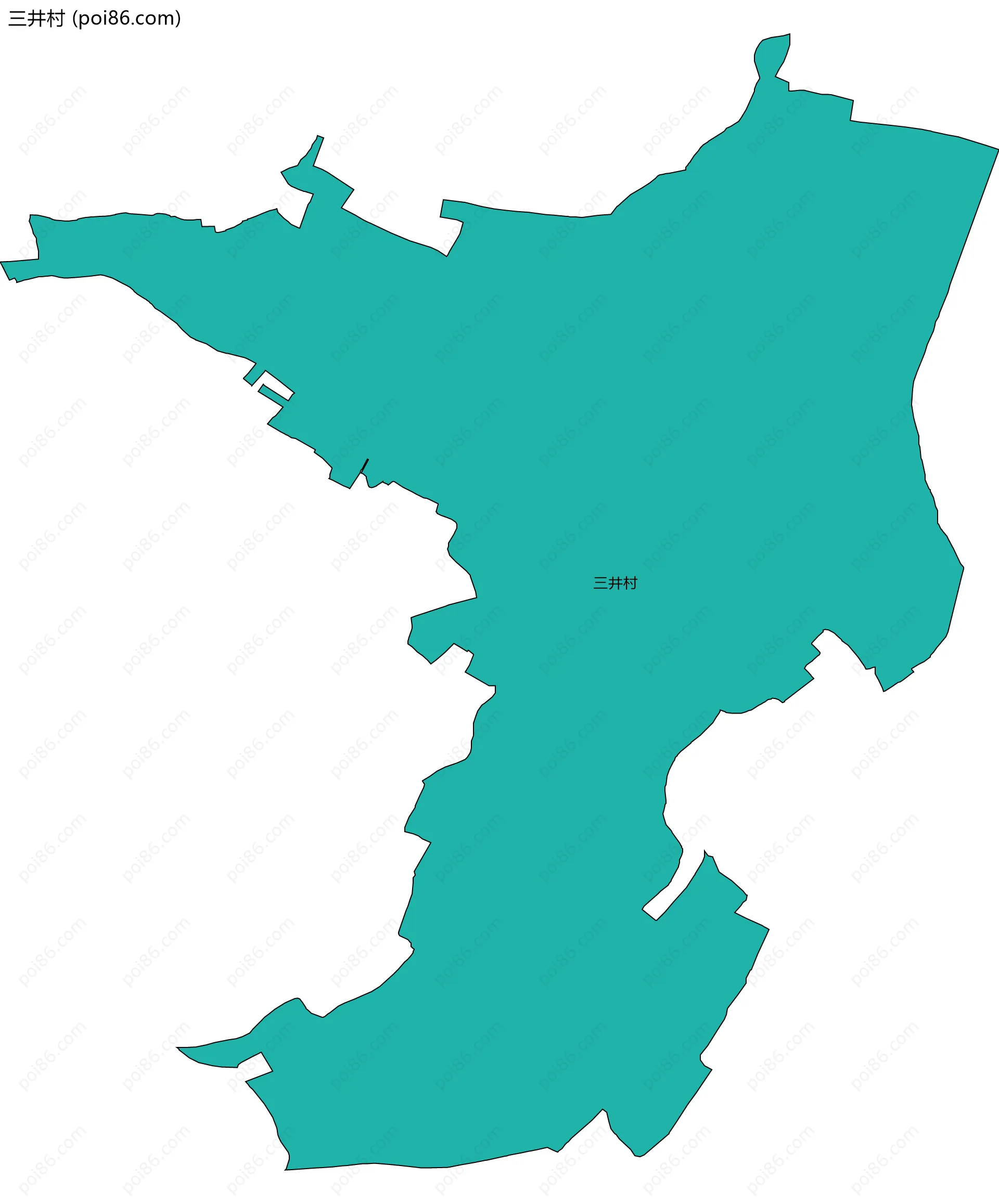 三井村边界地图
