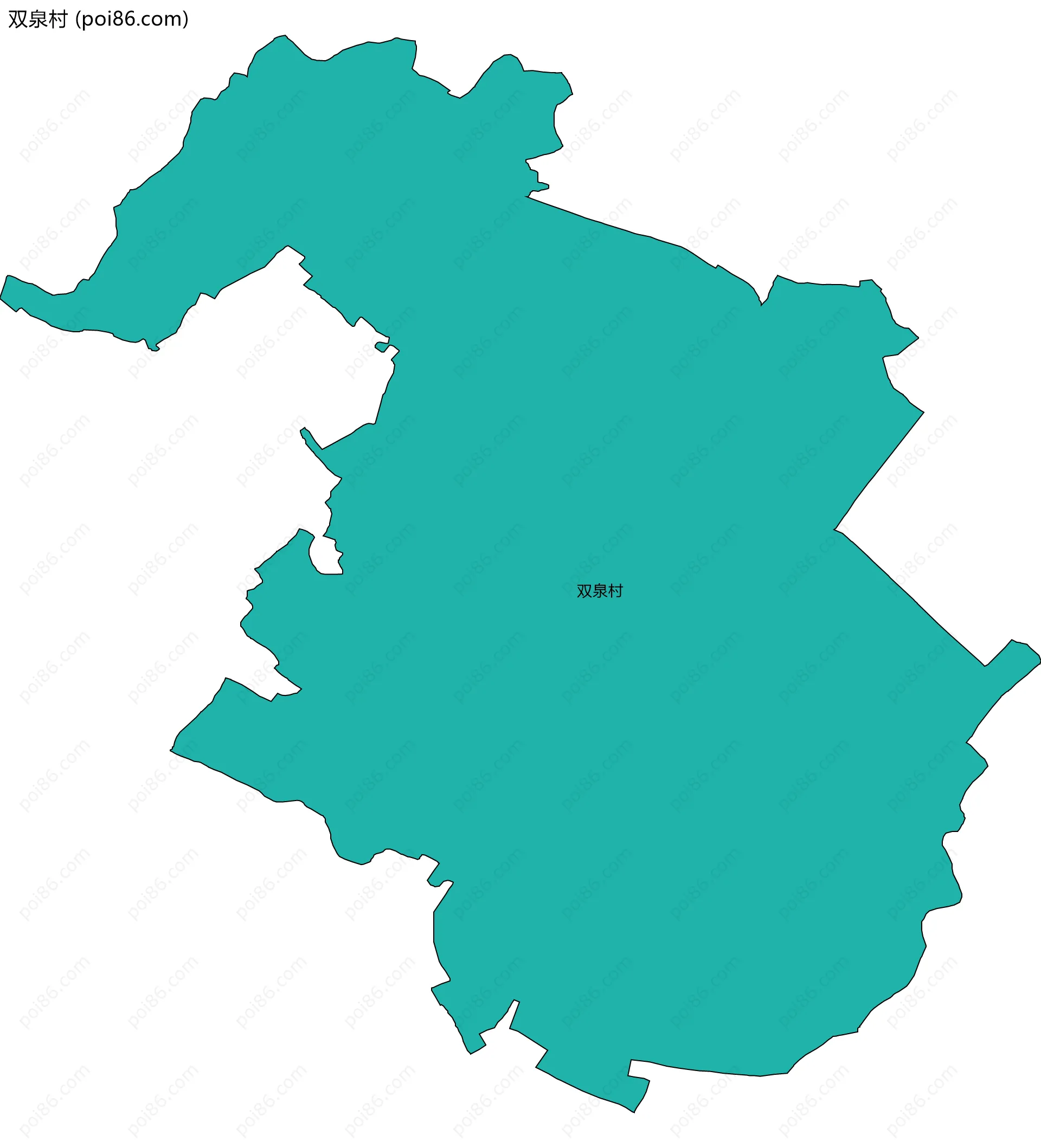 双泉村边界地图