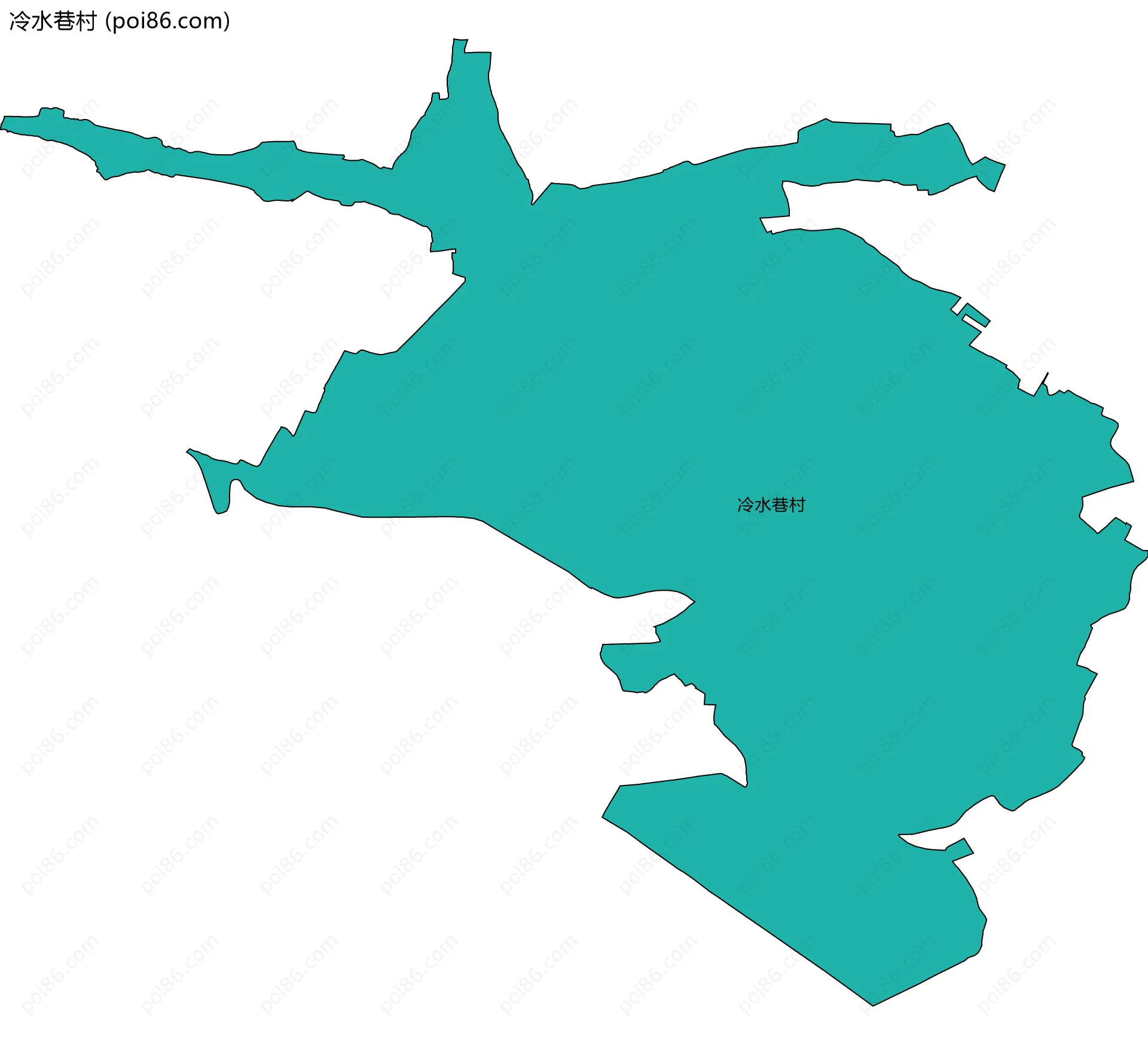 冷水巷村边界地图