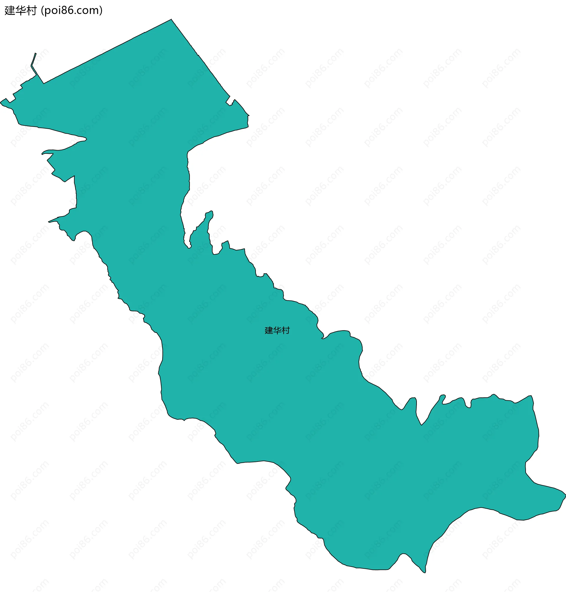 建华村边界地图