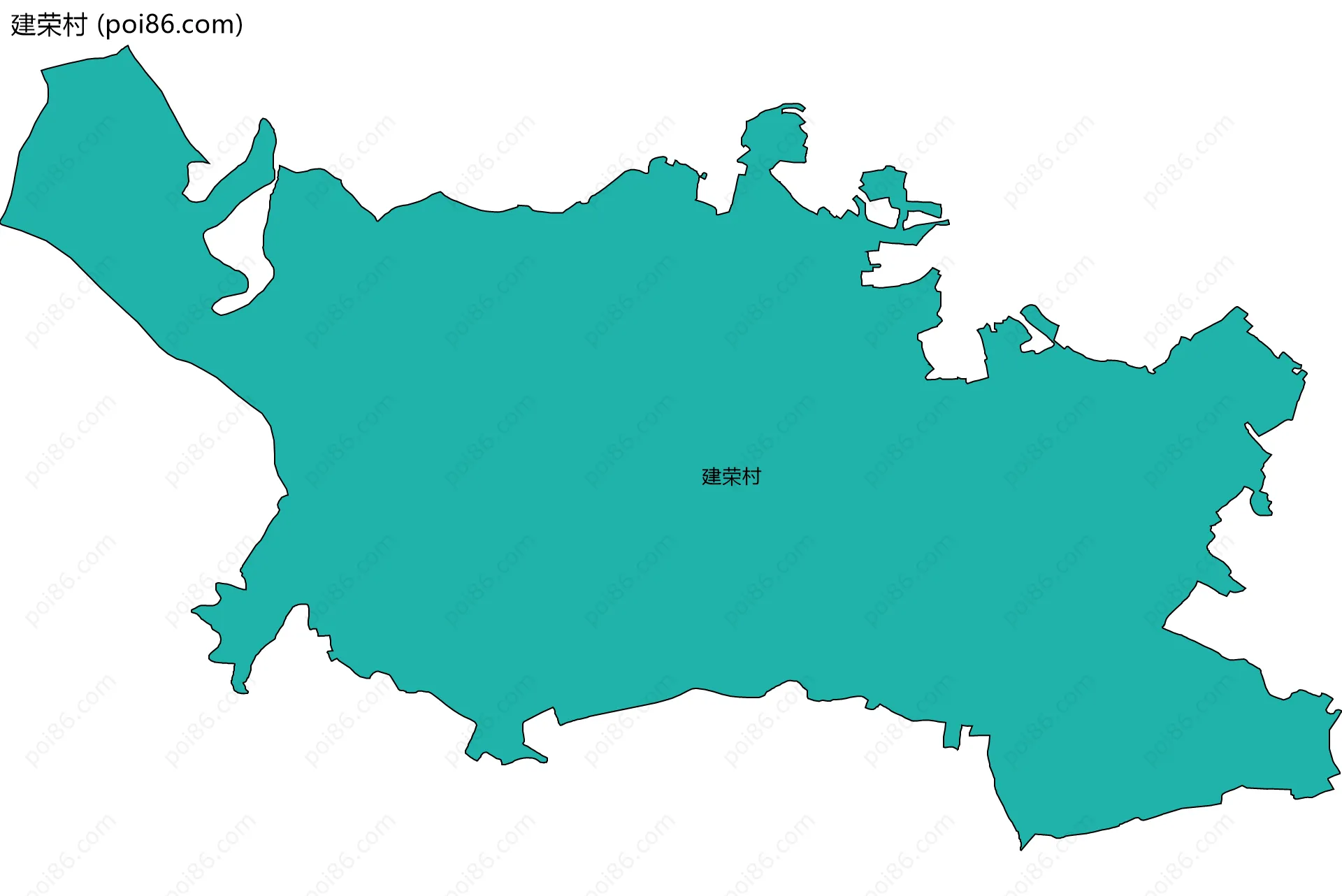 建荣村边界地图