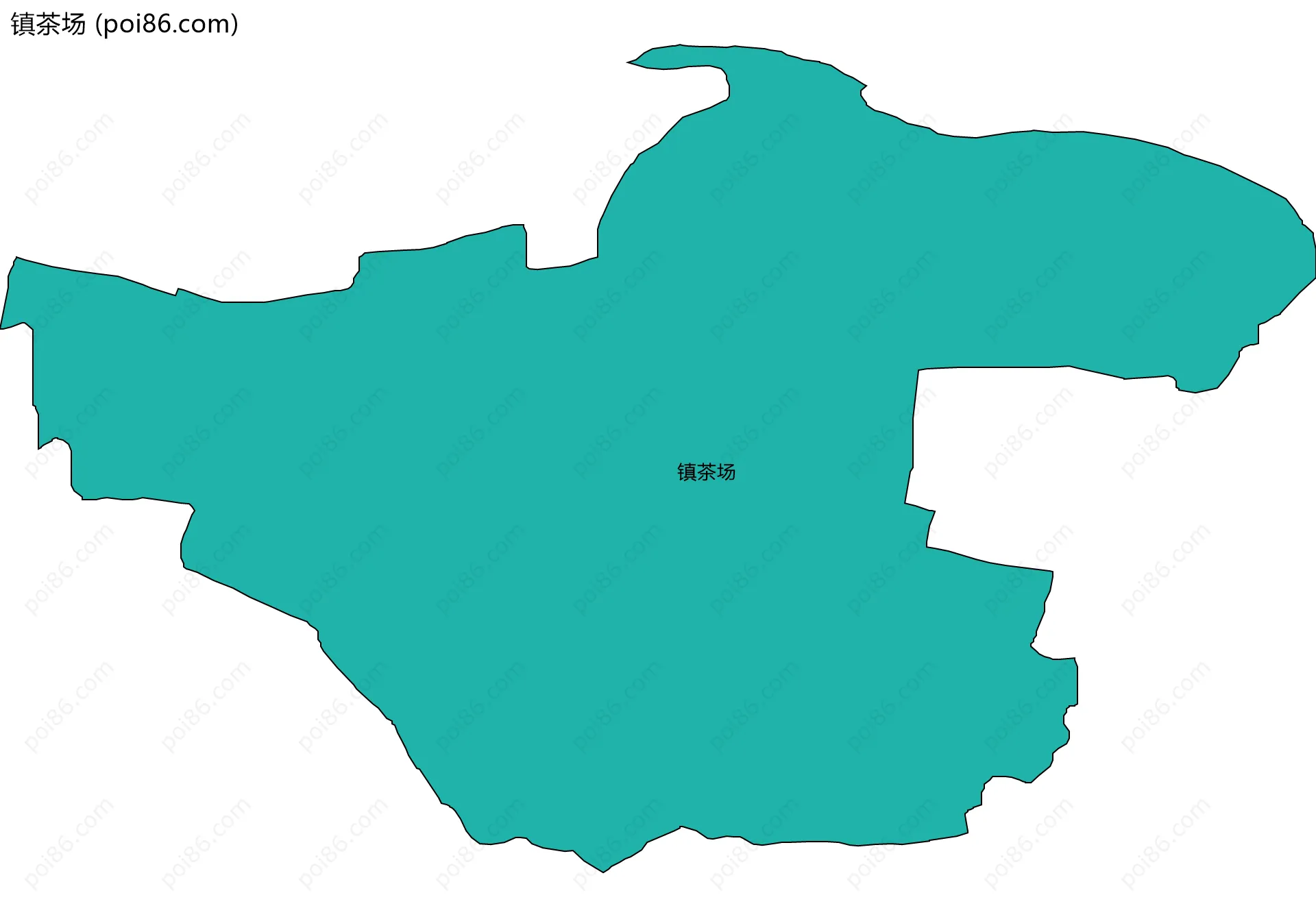 镇茶场边界地图