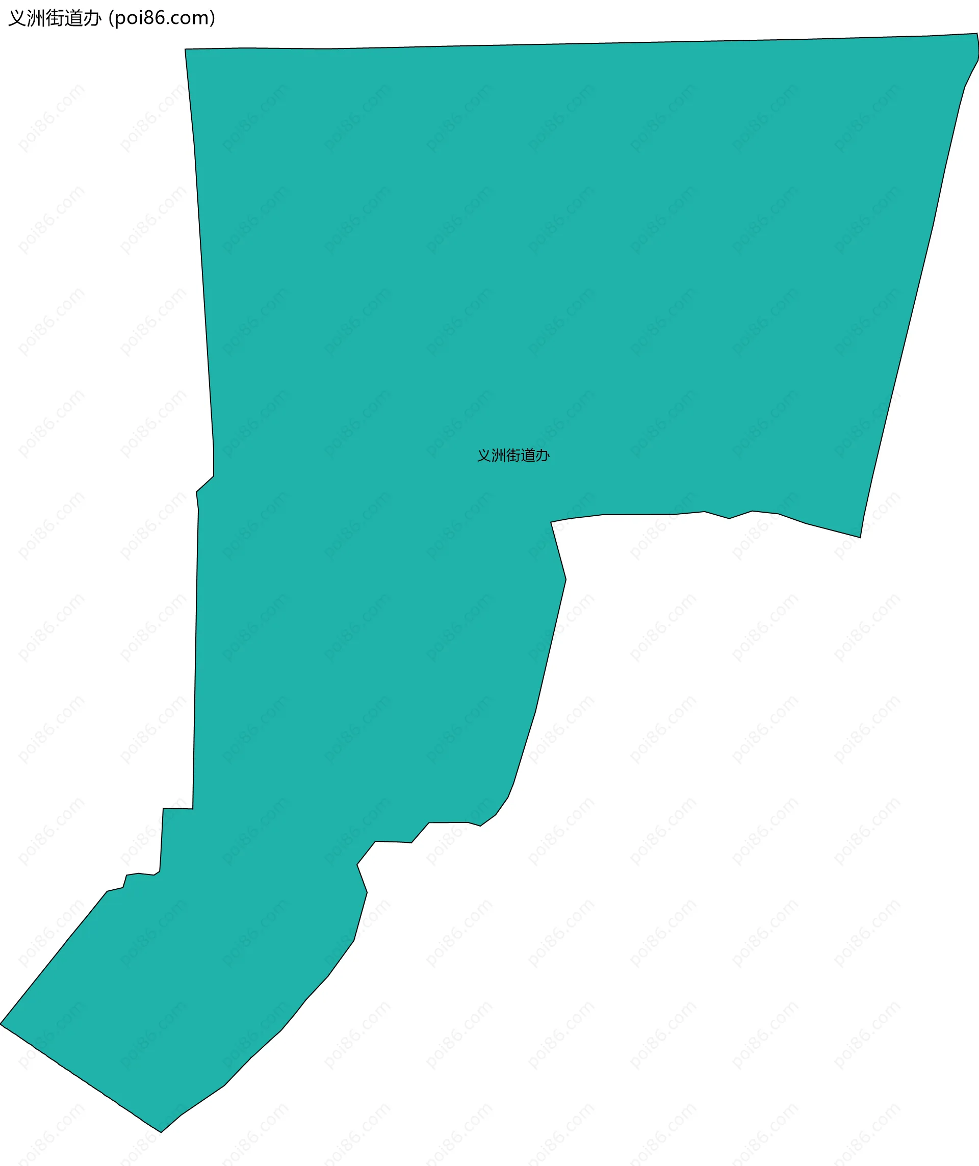 义洲街道办边界地图