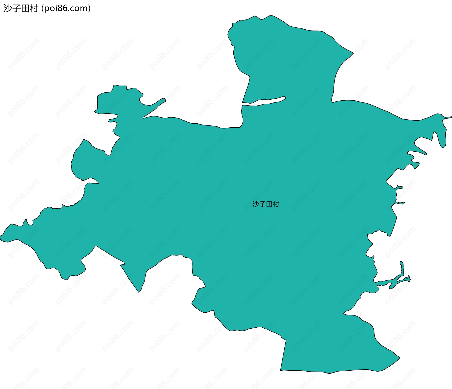 沙子田村边界地图