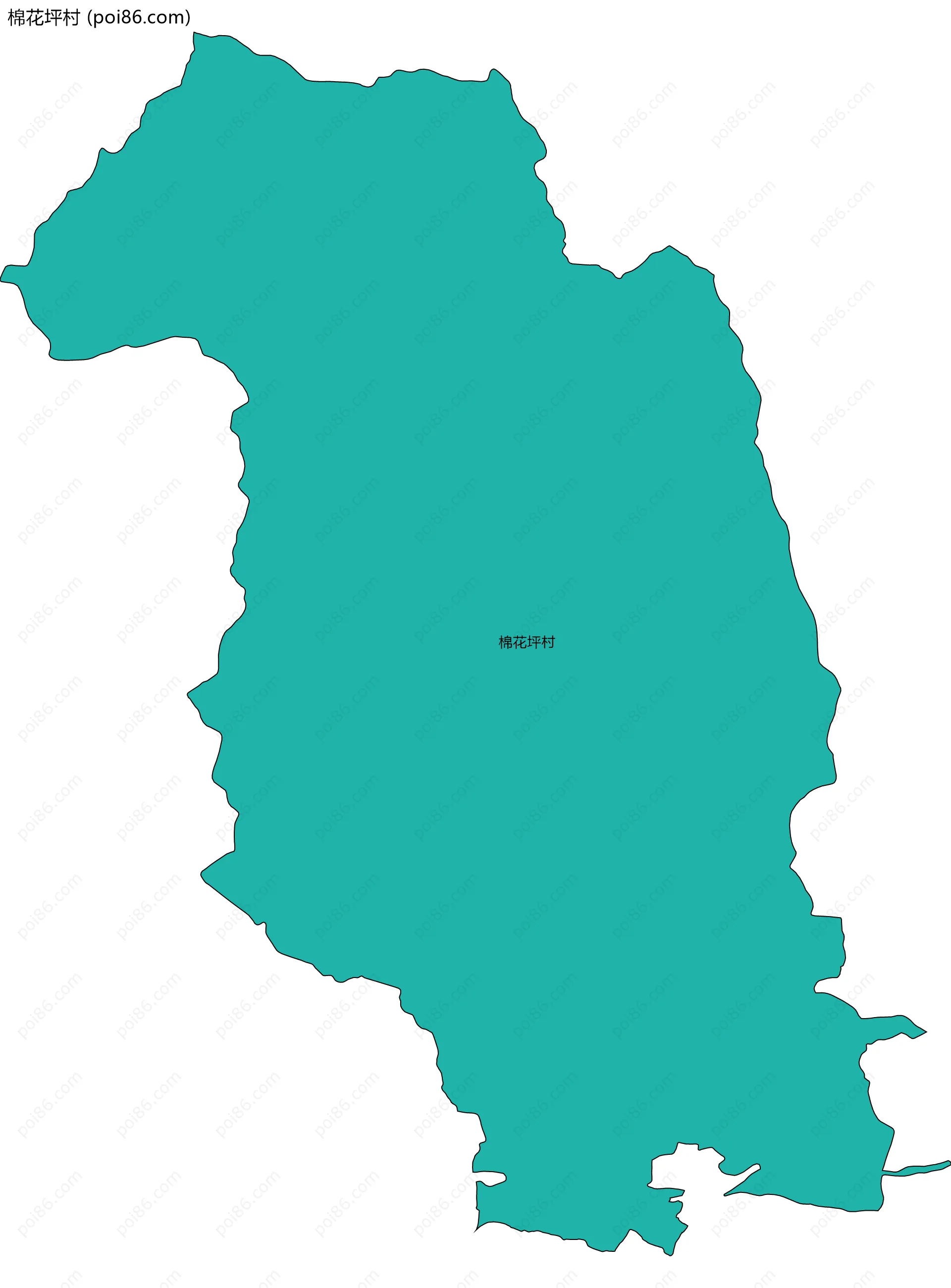 棉花坪村边界地图