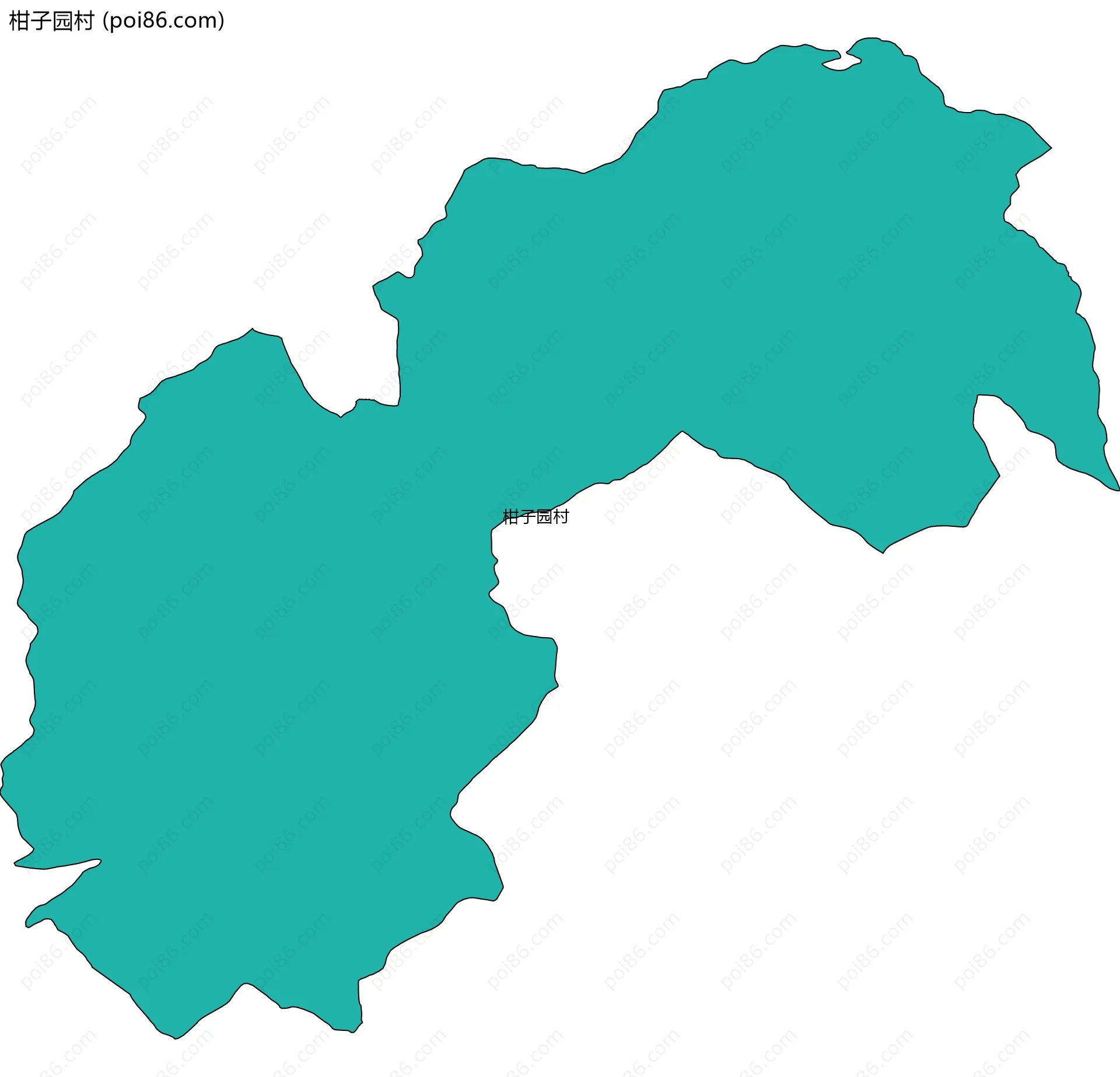 柑子园村边界地图