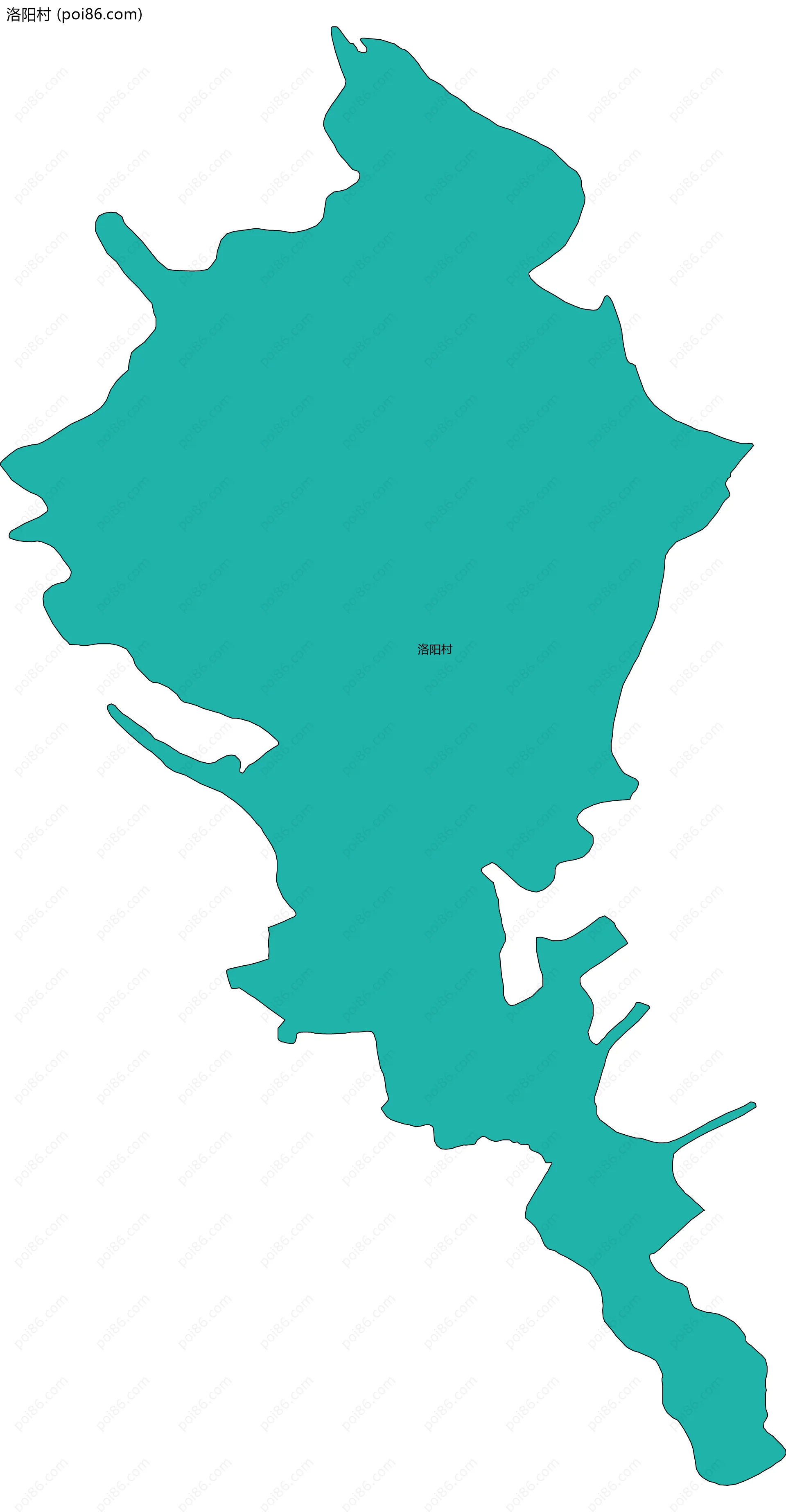 洛阳村边界地图