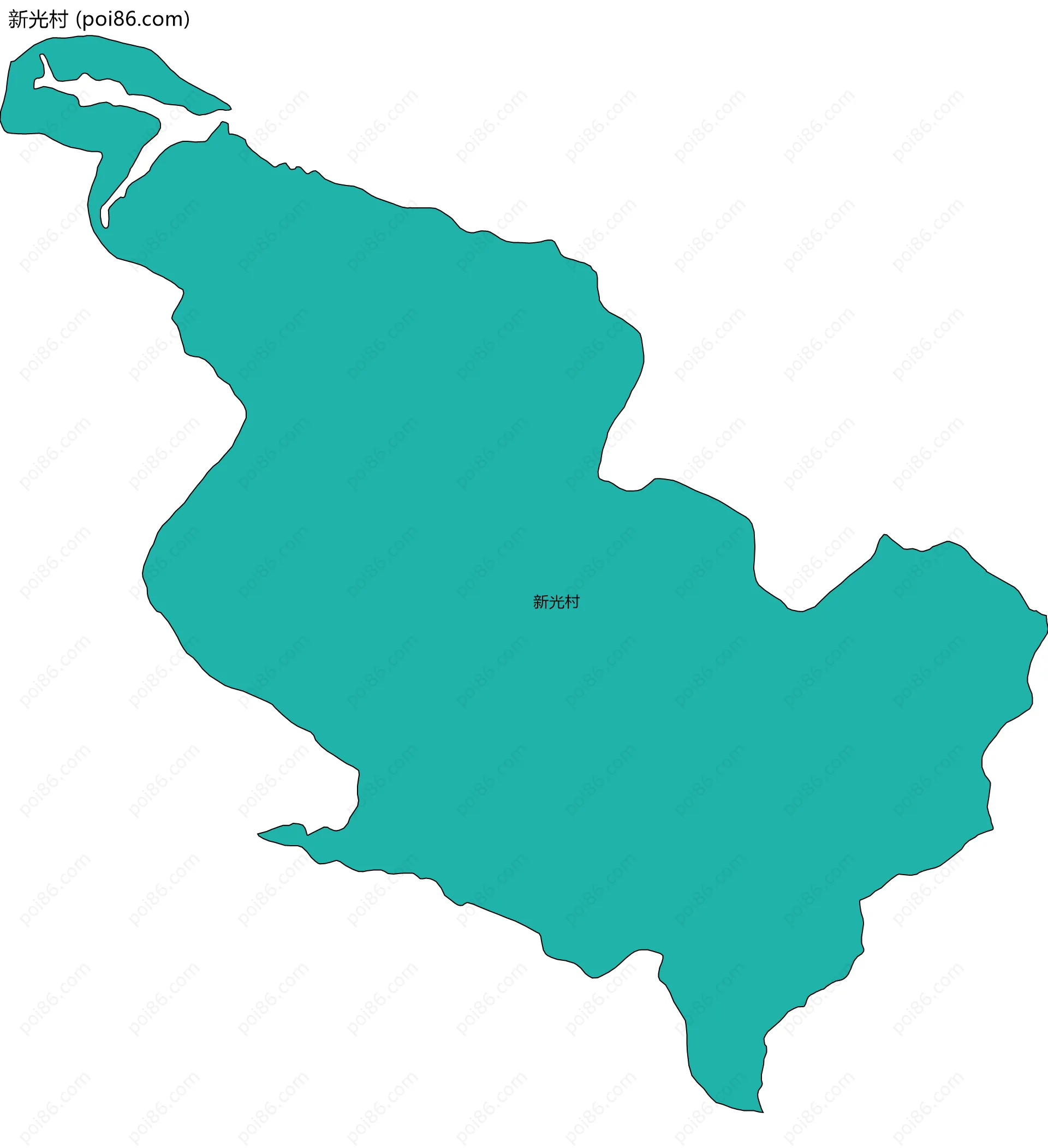 新光村边界地图