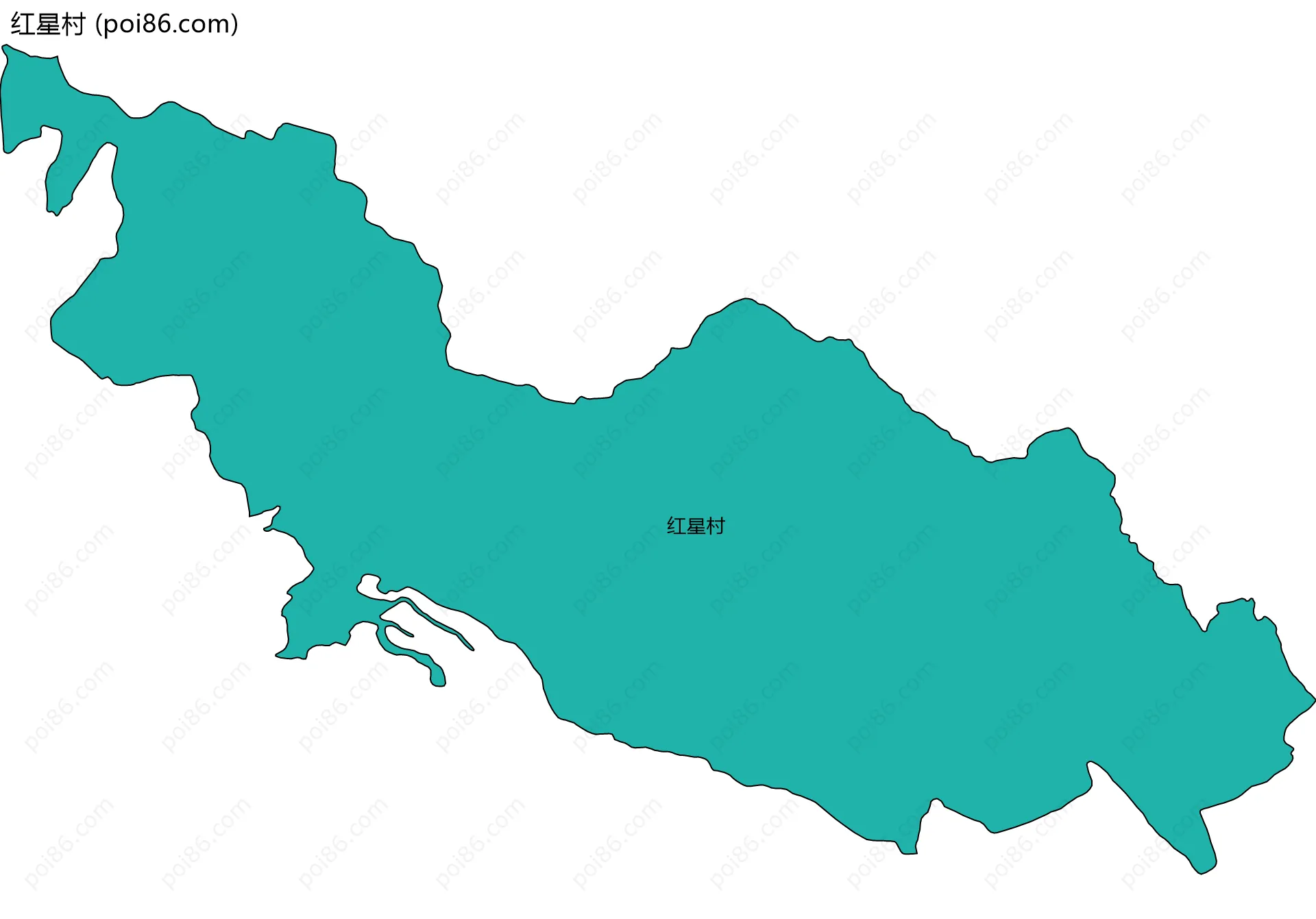 红星村边界地图