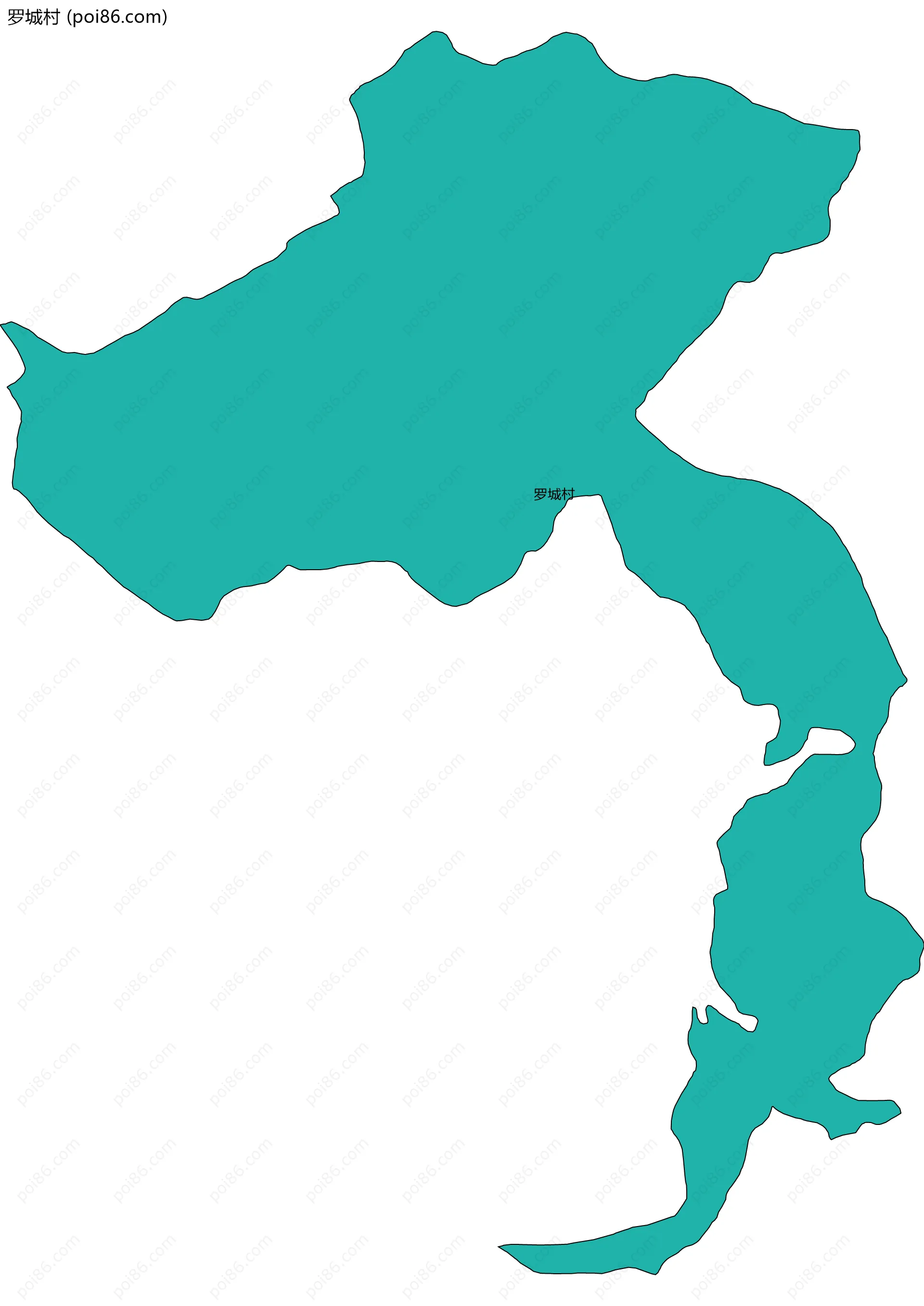 罗城村边界地图
