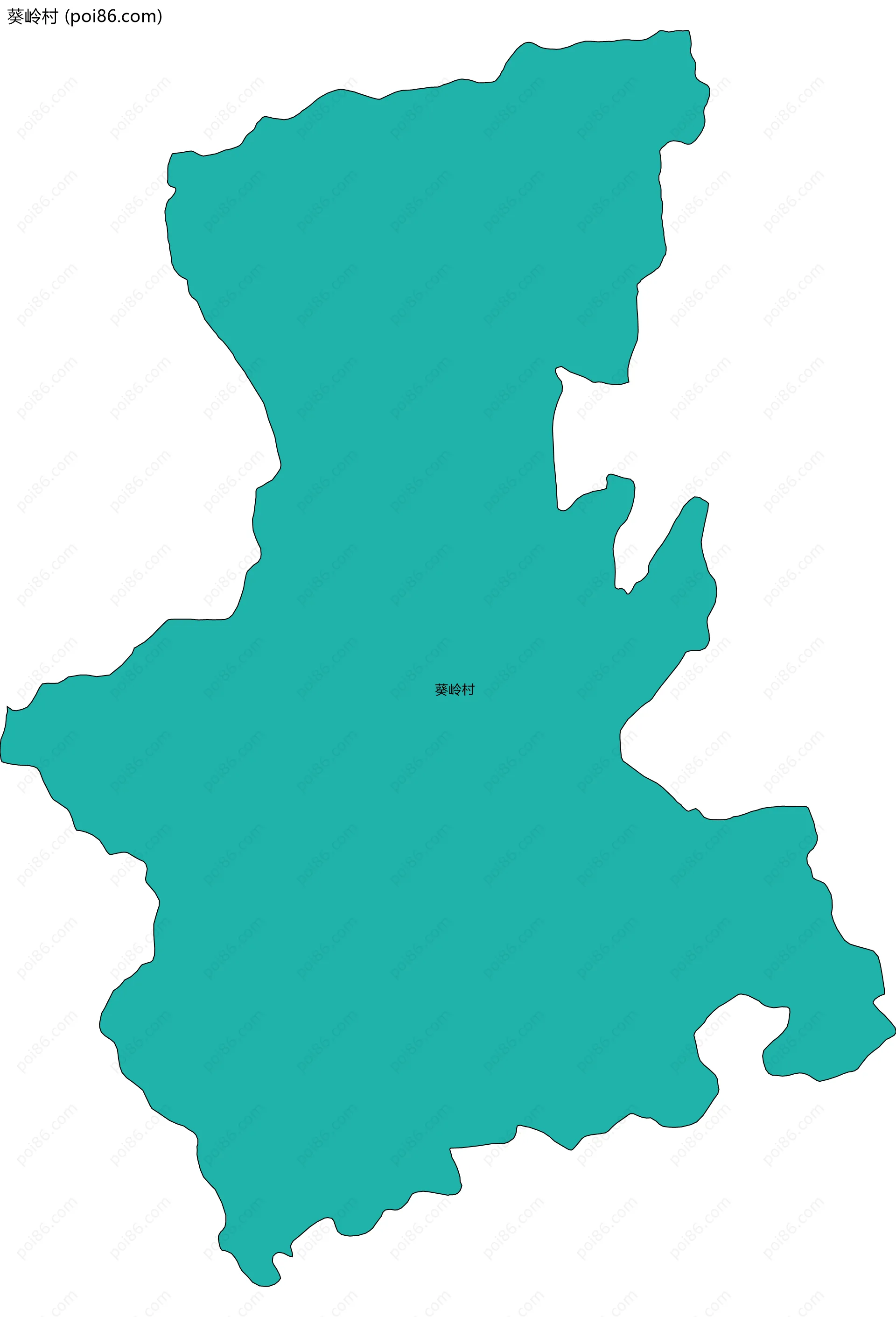 葵岭村边界地图