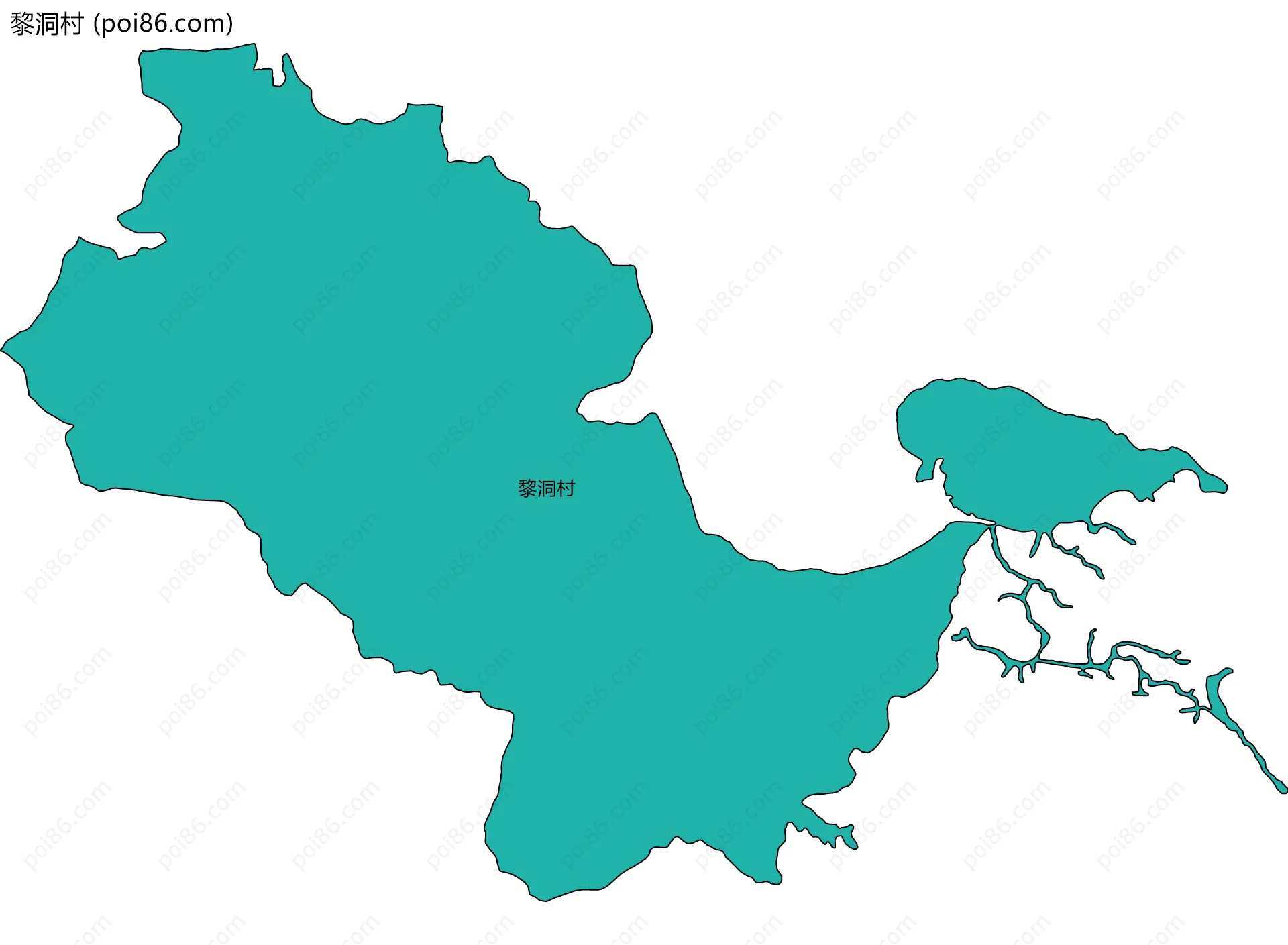 黎洞村边界地图