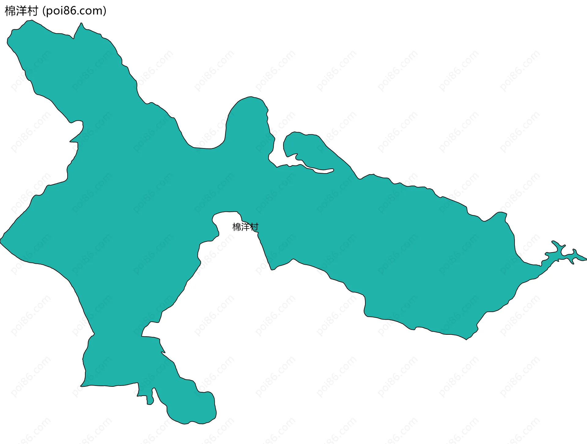 棉洋村边界地图