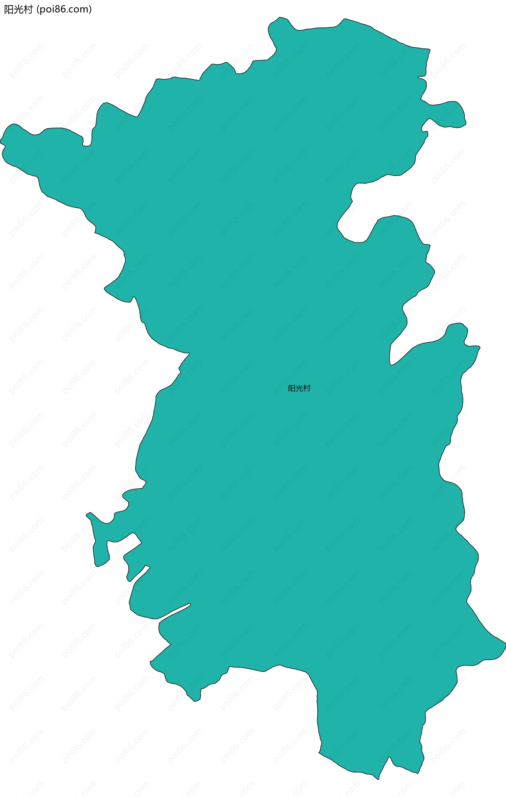 阳光村边界地图