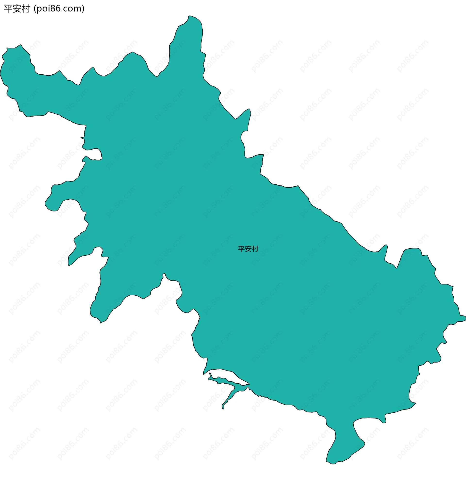 平安村边界地图