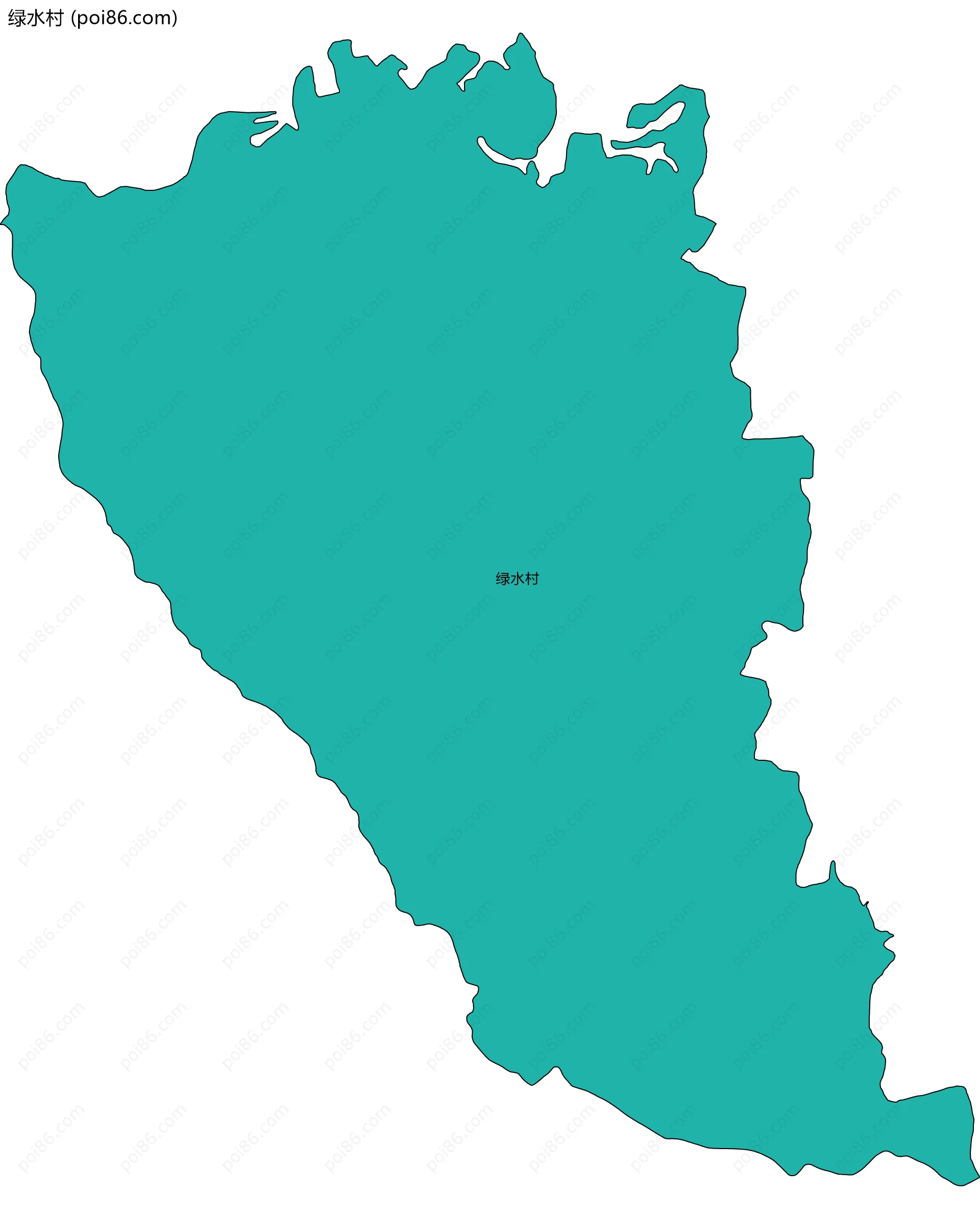 绿水村边界地图