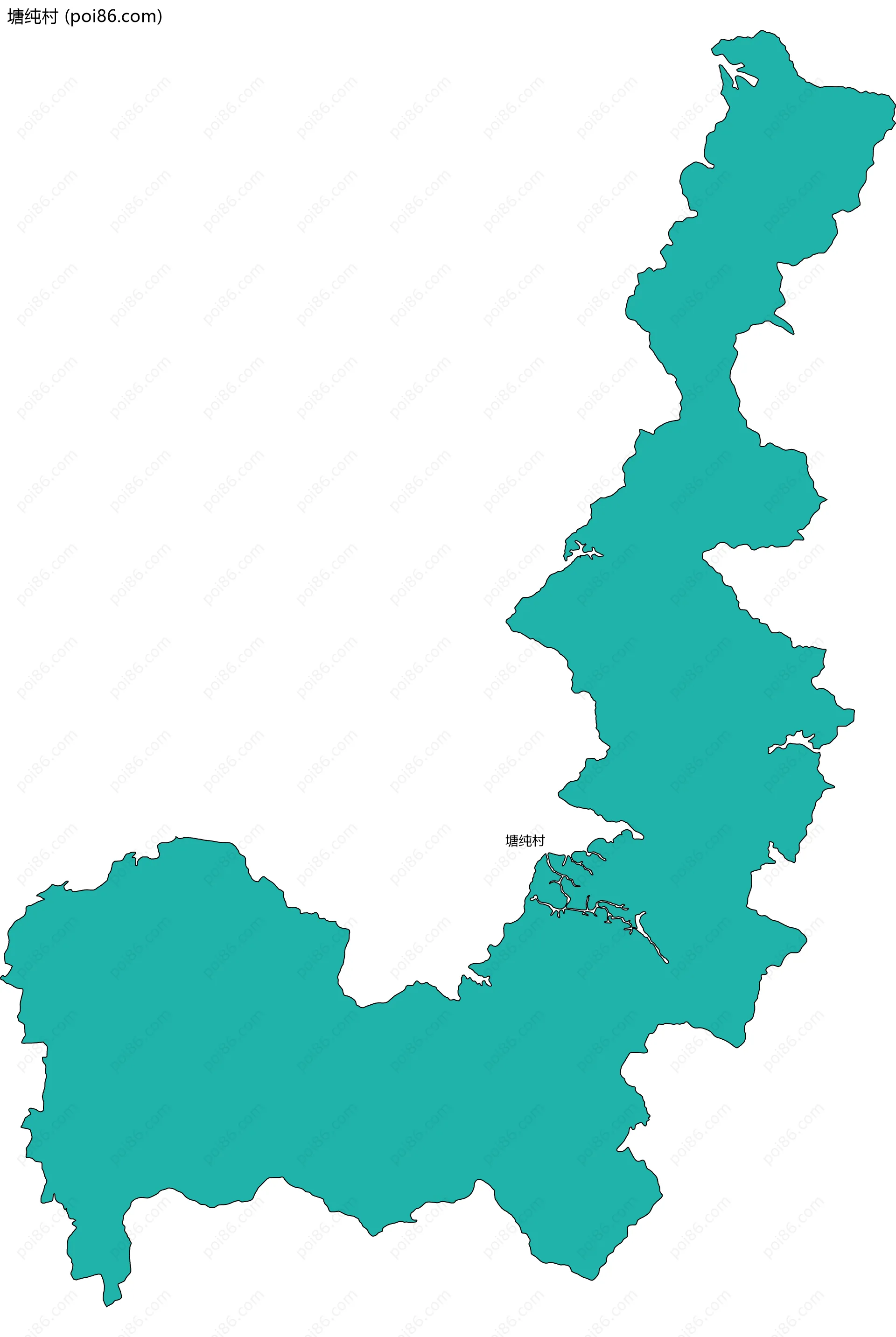 塘纯村边界地图