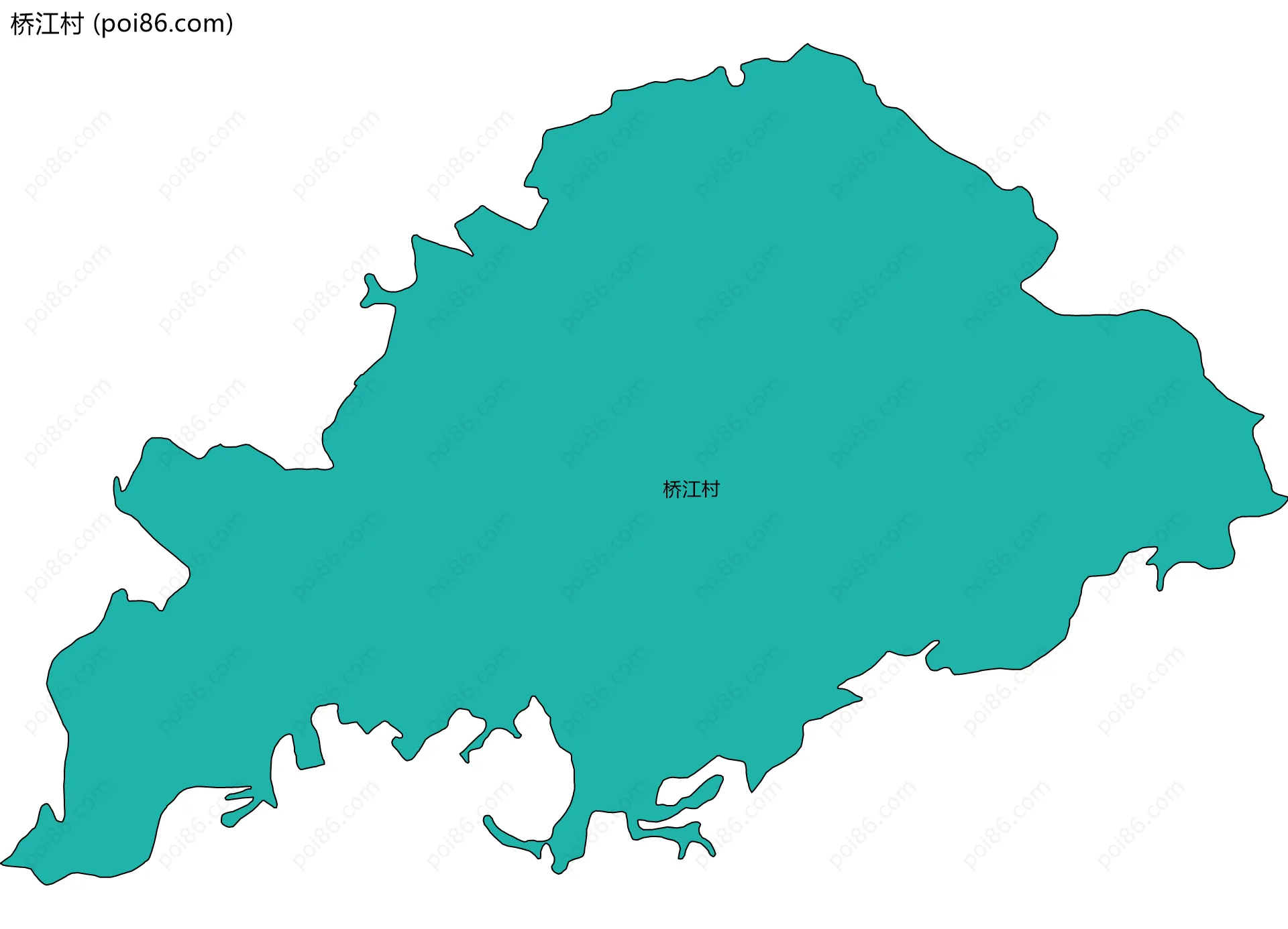 桥江村边界地图