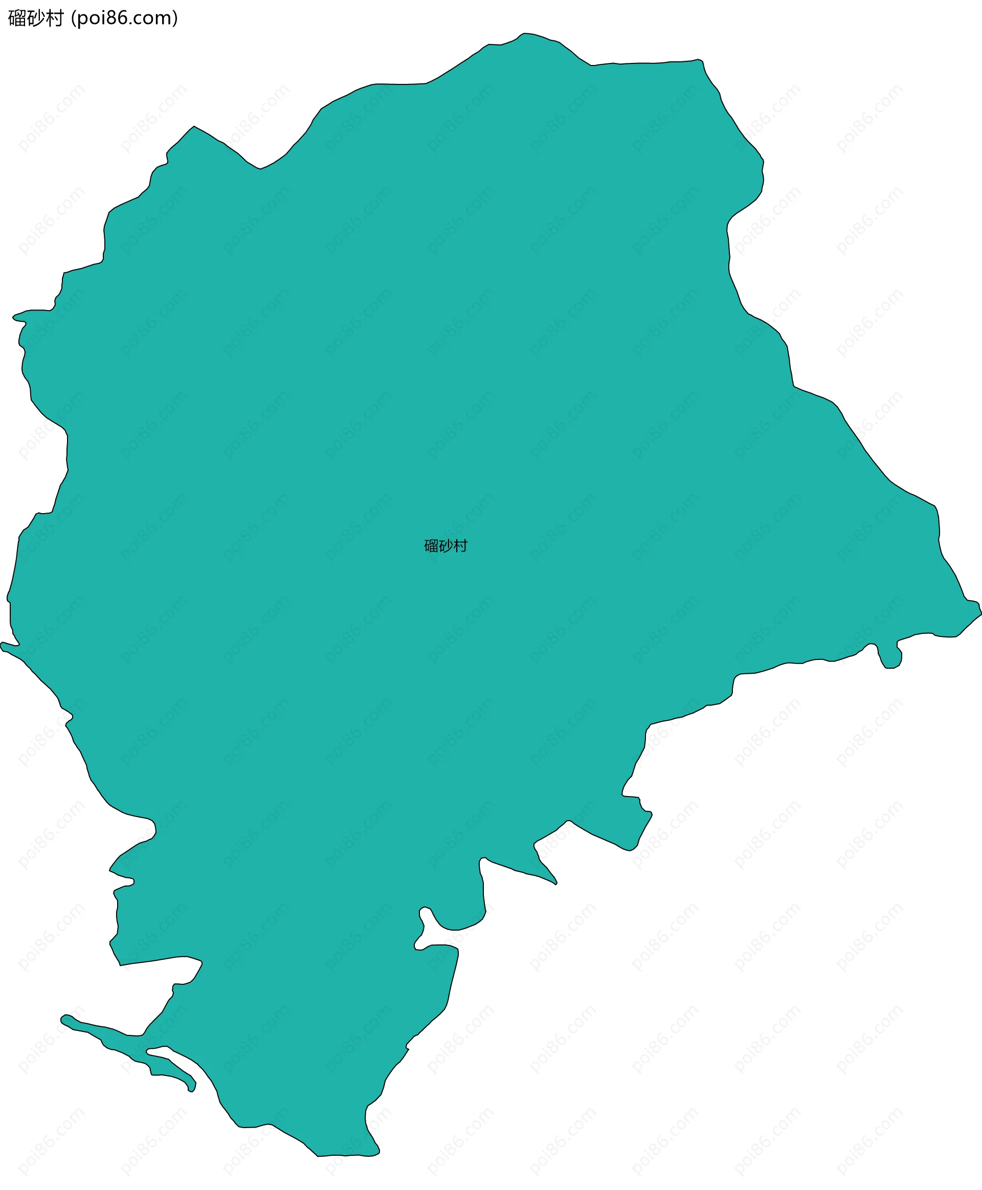 磂砂村边界地图