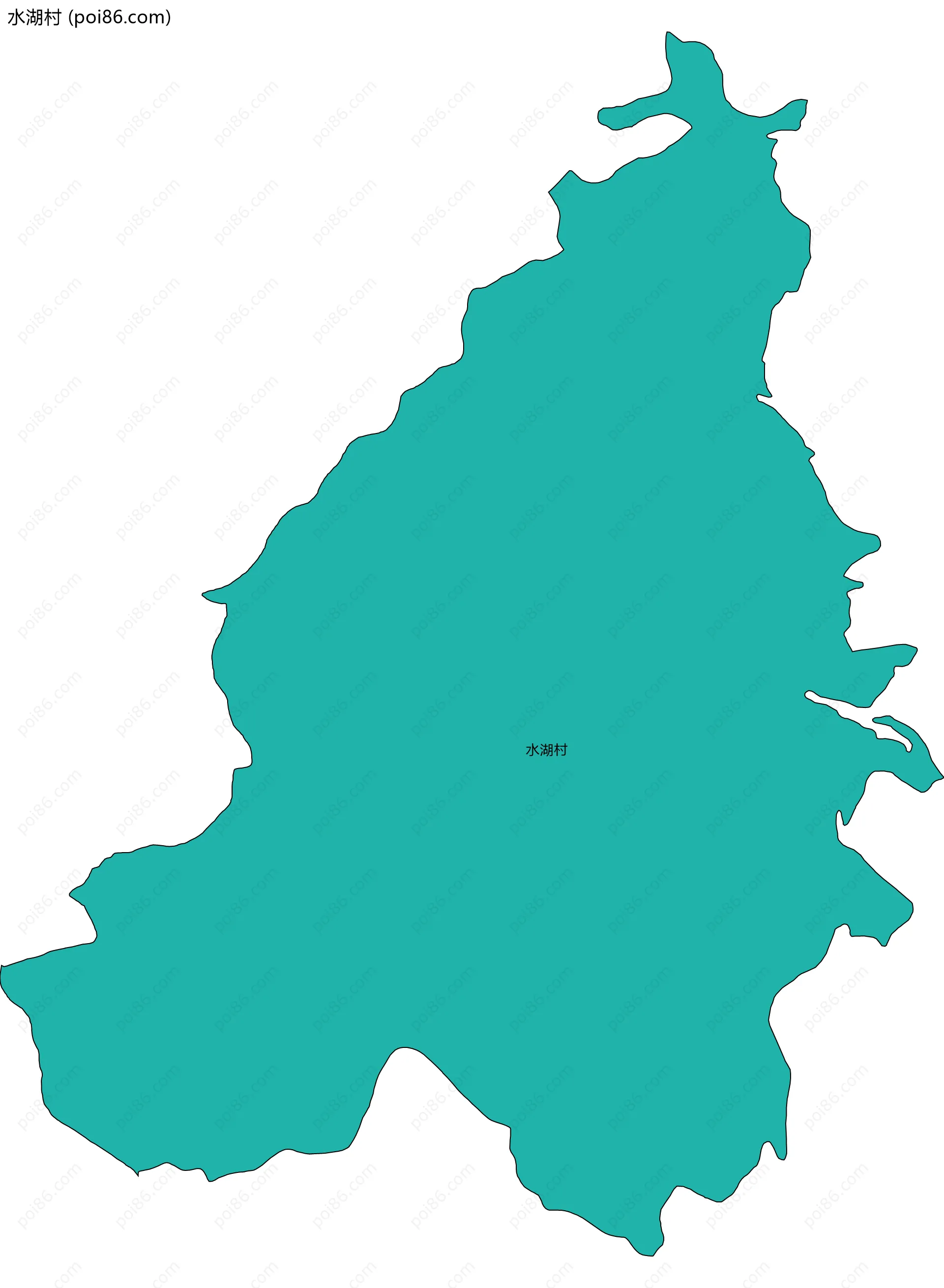 水湖村边界地图