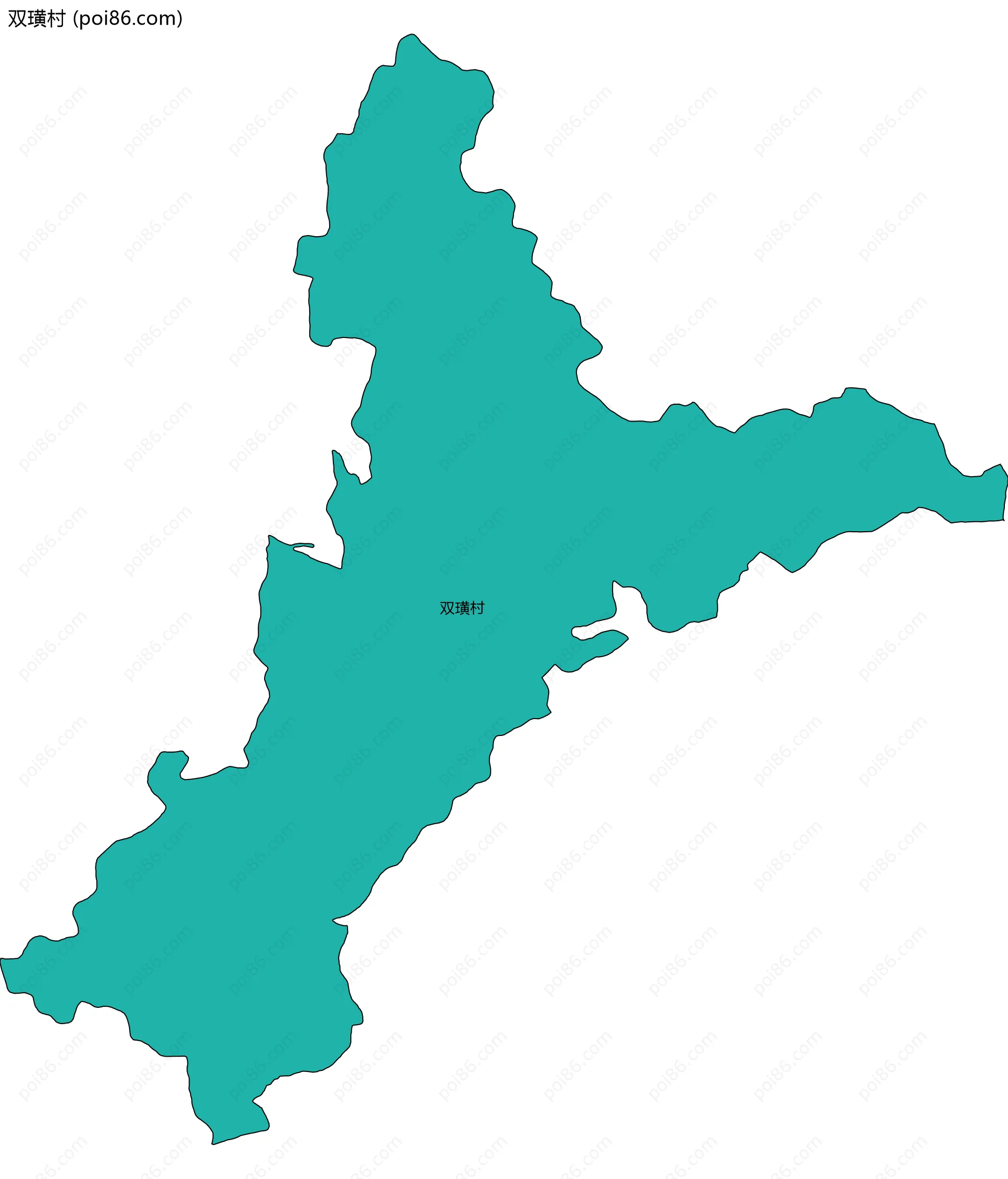 双璜村边界地图