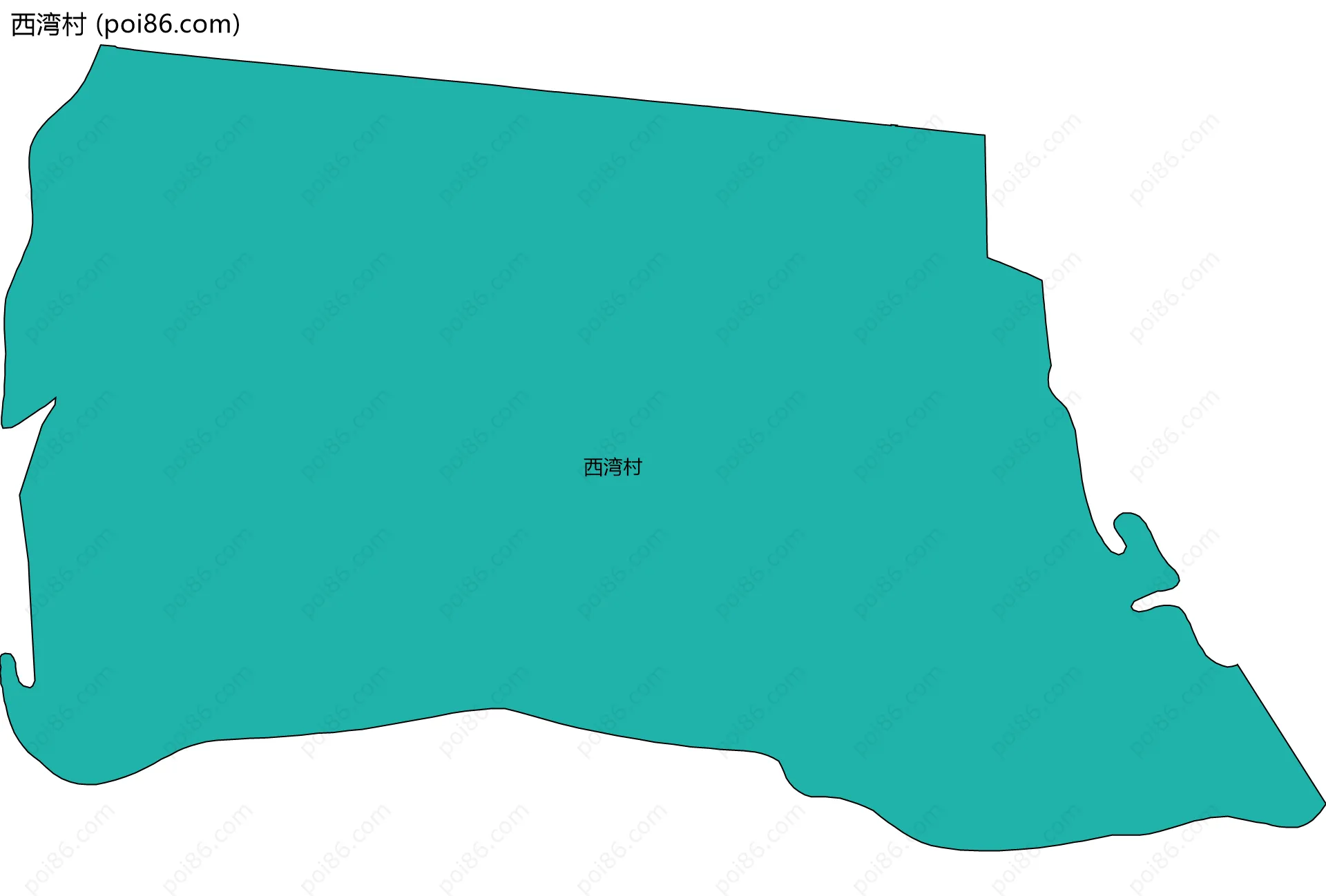 西湾村边界地图